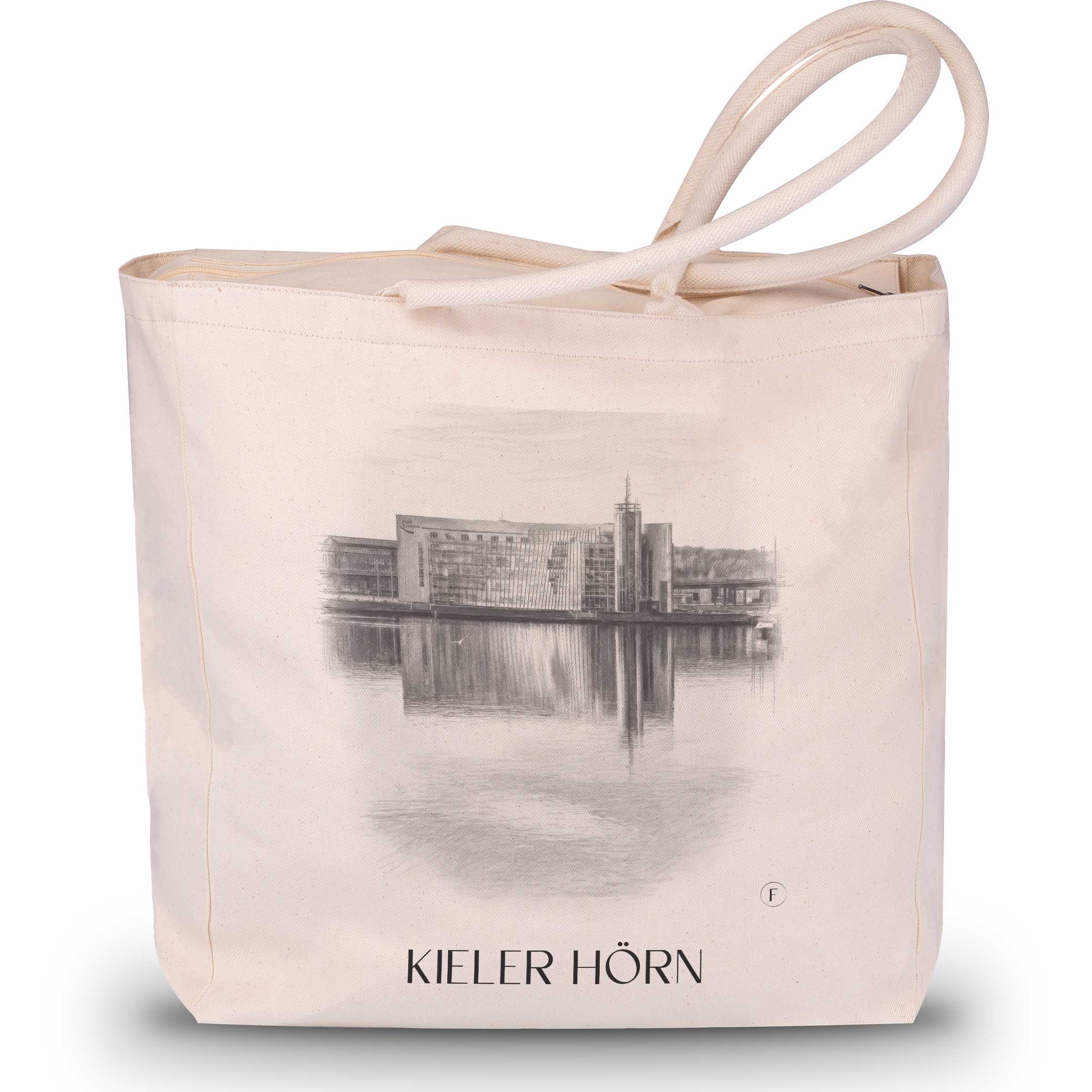 Kieler Hörn Shopping Tasche - Schleswig-Holstein - Deutschland Tote Bag - Einkaufstasche im Zeichnung Stil
