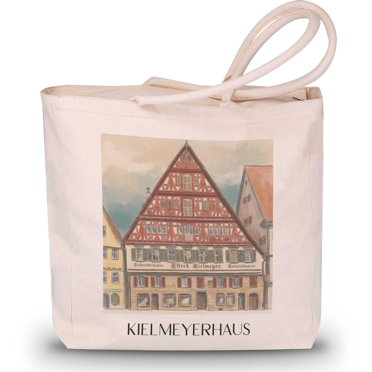 kielmeyerhaus-esslingen-am-neckar-deutschland-einkaufstasche-aquarell