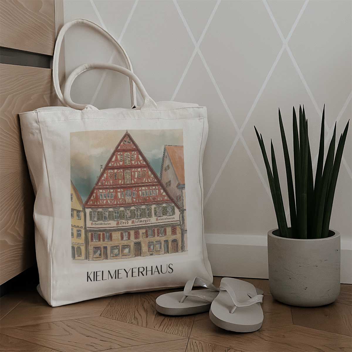 kielmeyerhaus-esslingen-am-neckar-deutschland-einkaufstasche-aquarell