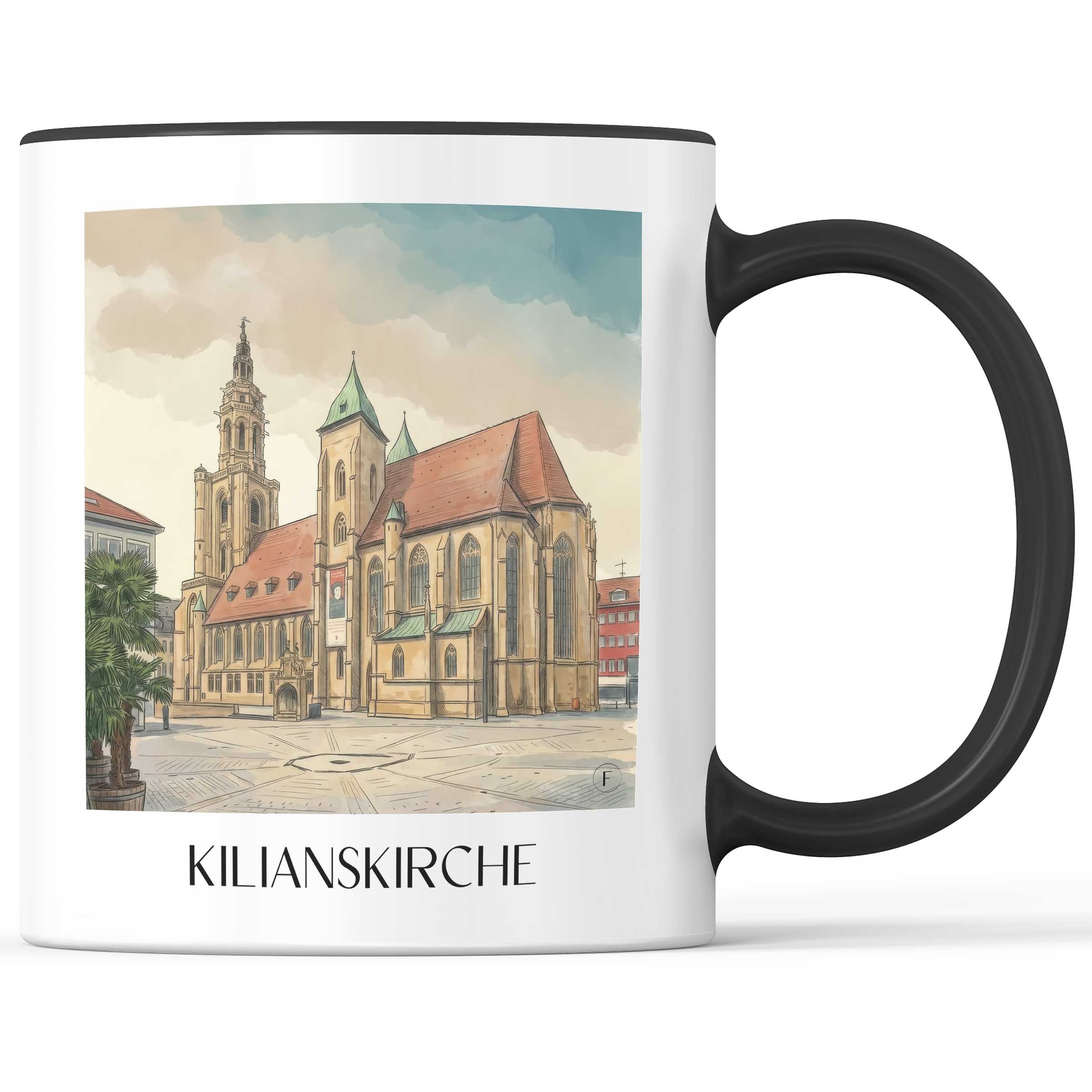 kilianskirche-heilbronn-deutschland-kaffeebecher-aquarell