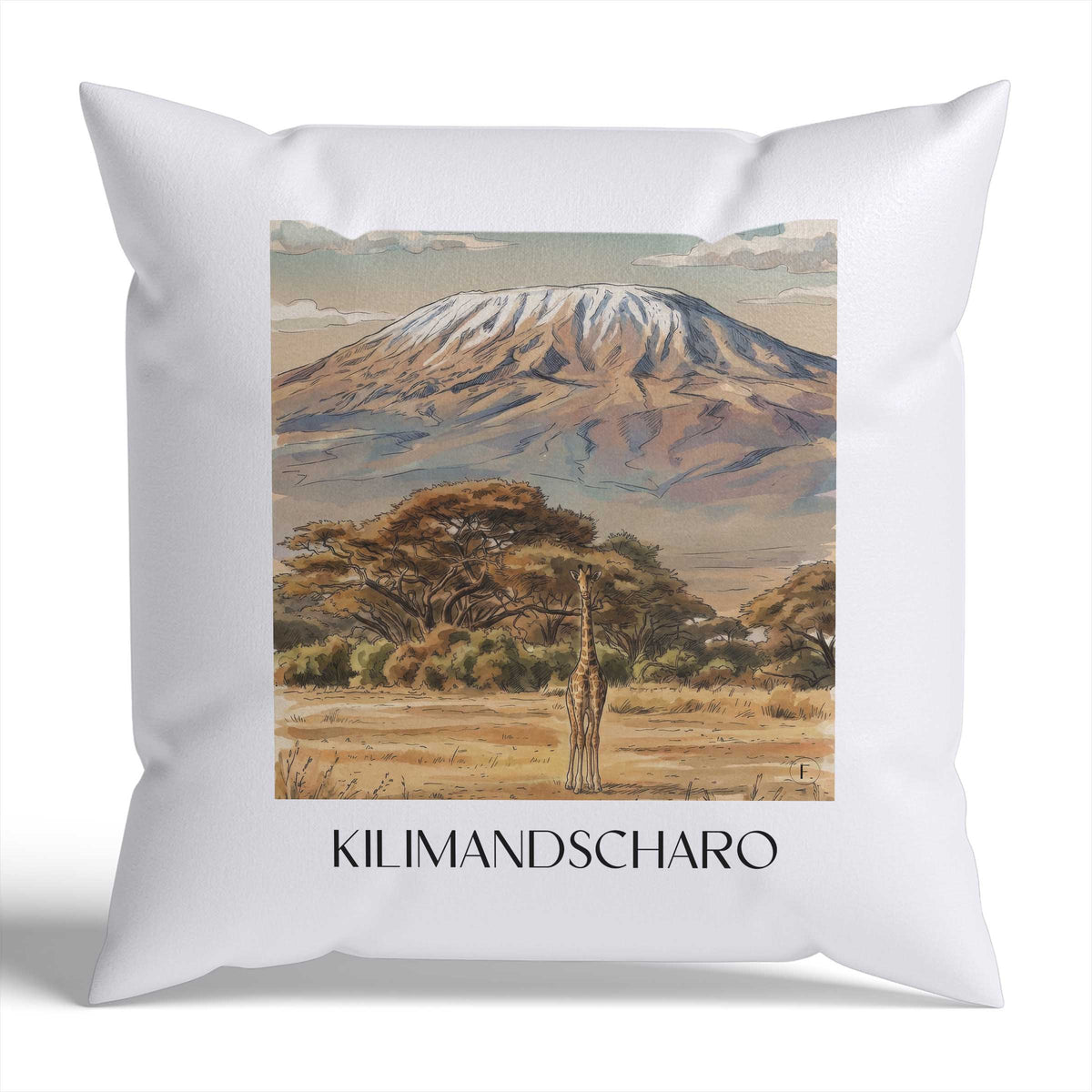 kilimandscharo-tansania-tansania-kissenbezug-aquarell