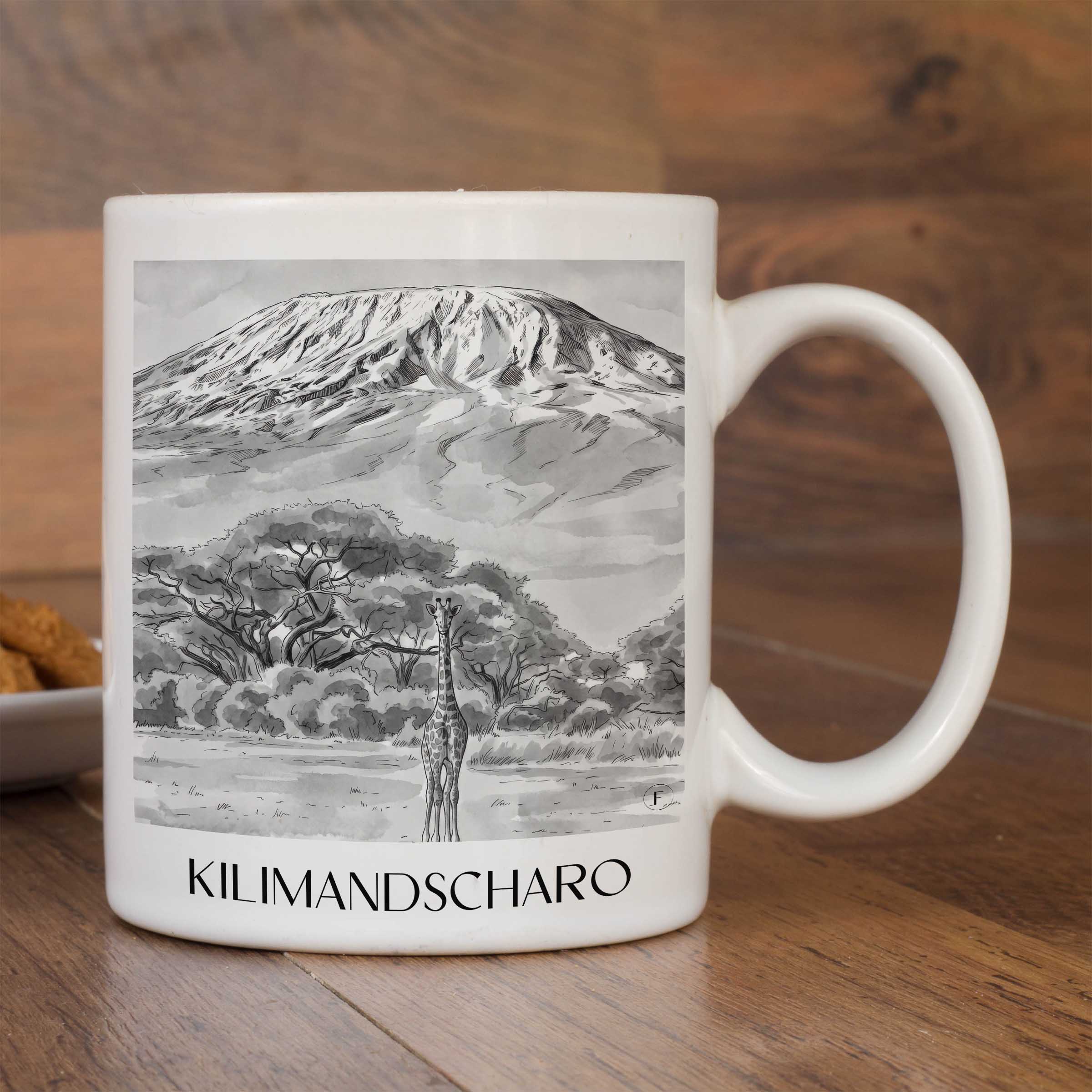 kilimandscharo-tansania-kaffeebecher-aquarell-schwarz-weiss