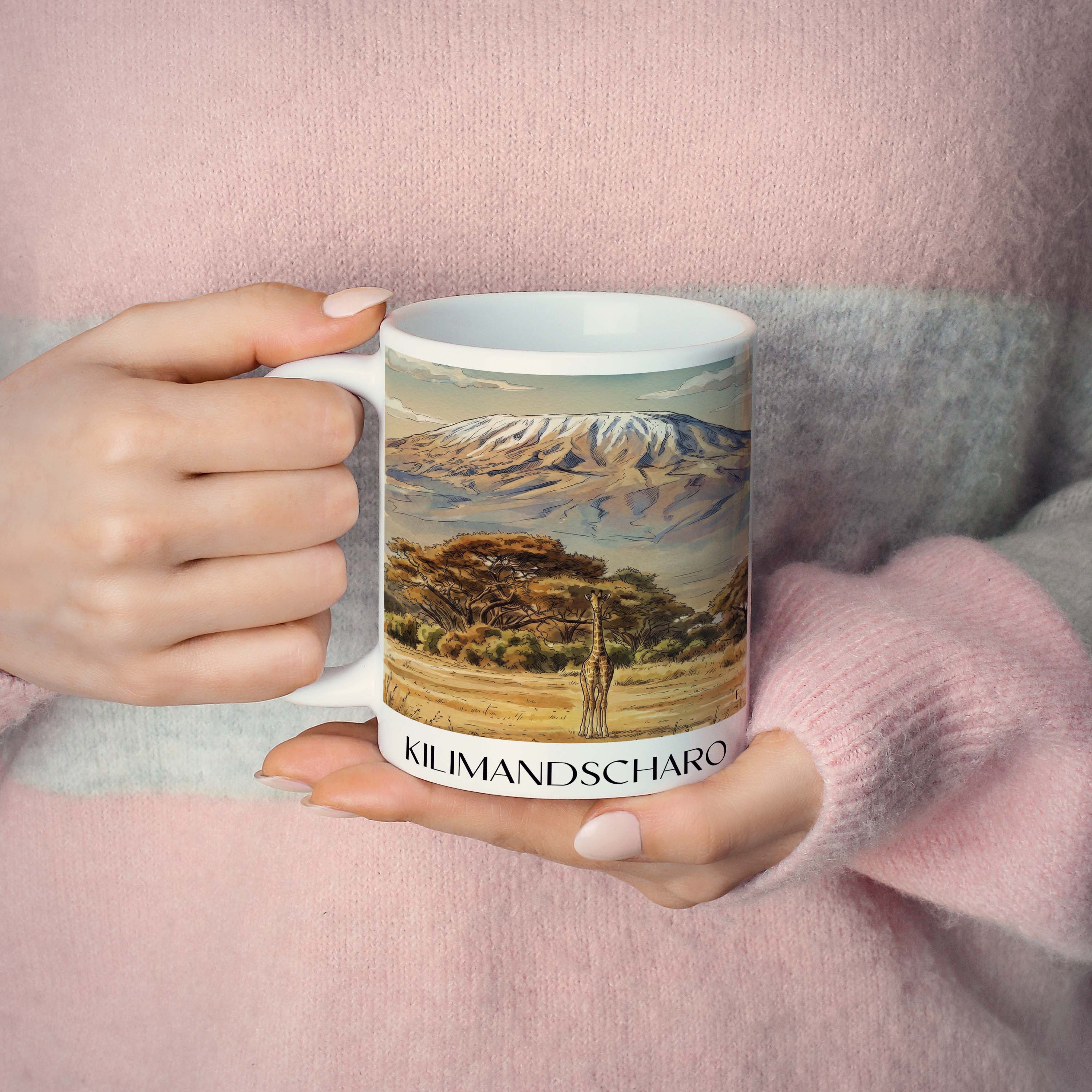 kilimandscharo-tansania-kaffeebecher-aquarell