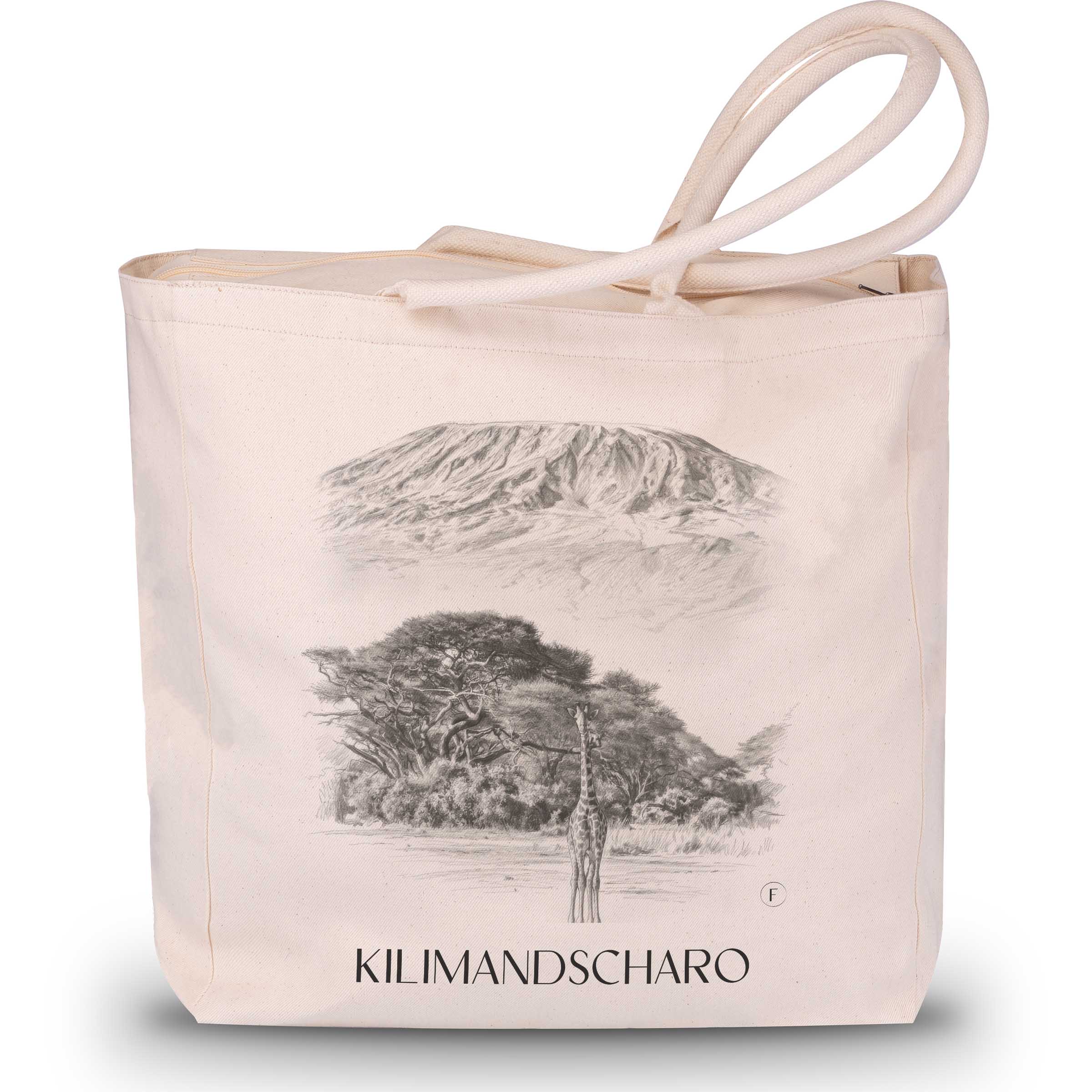 kilimandscharo-tansania-einkaufstasche-bleistift-zeichnung-drawing