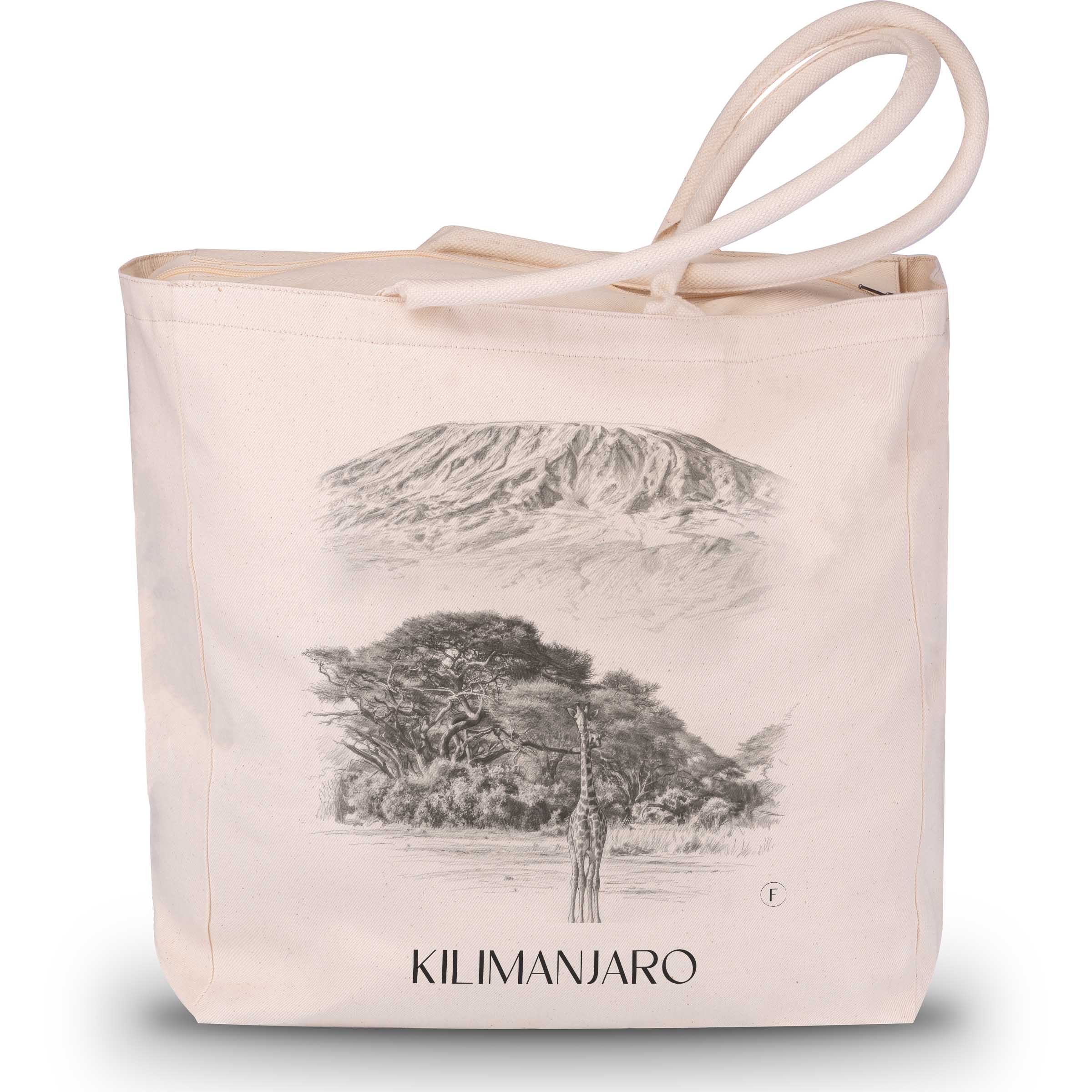 Kilimanjaro - Tanzania Tote Bag - Drawing Style Shopping Bag