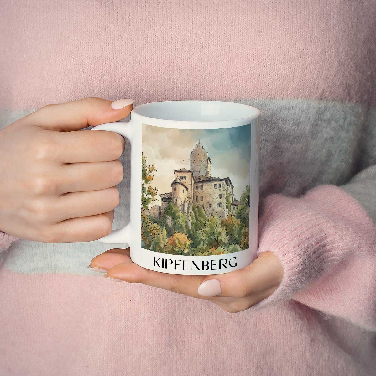kipfenberg-altmühltal-deutschland-kaffeebecher-aquarell