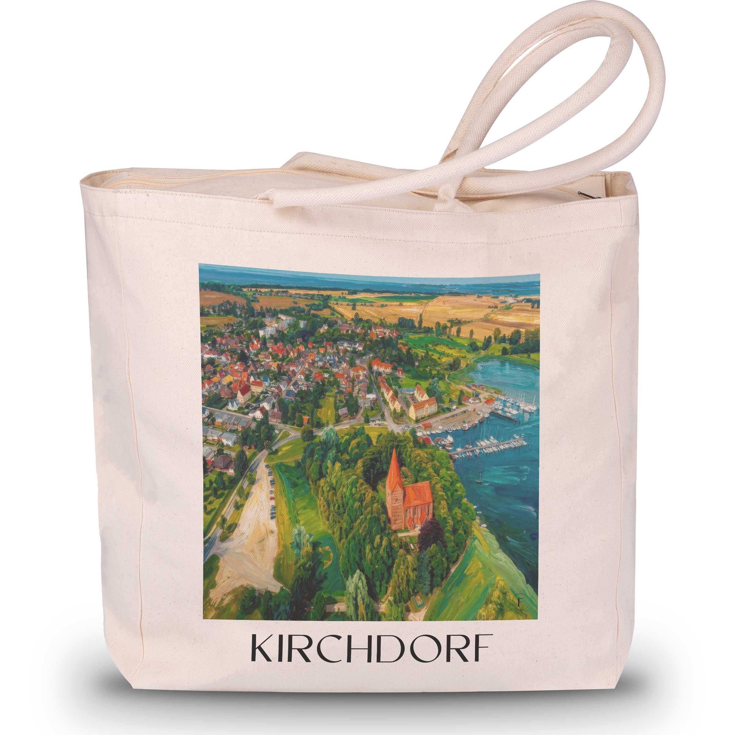 kirchdorf-poel-deutschland-einkaufstasche-oil-painting-oelgemaelde