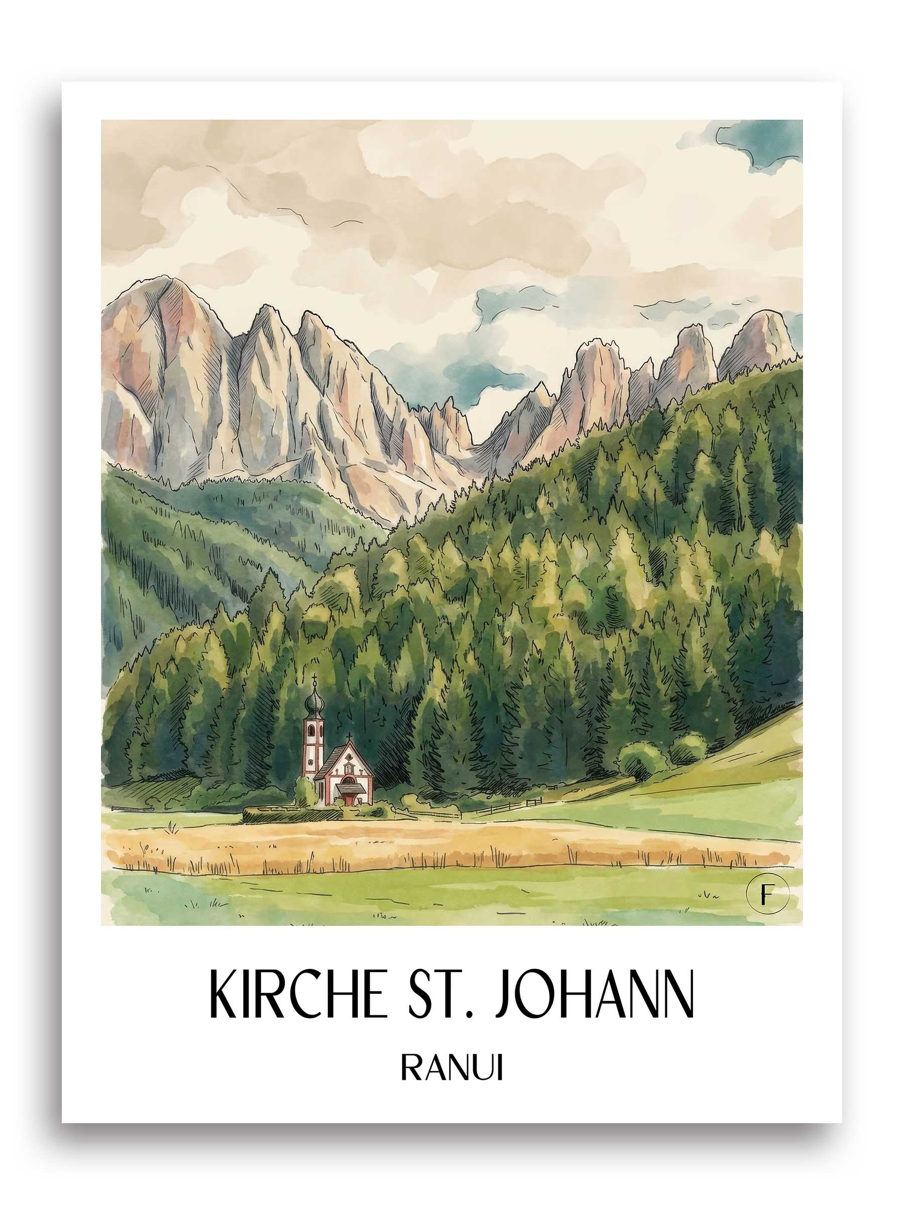 kirche-st.-johann-ranui-italien-poster-aquarell