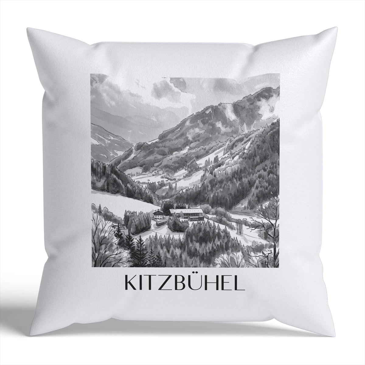 kitzbühel-österreich-österreich-kissenbezug-aquarell-schwarz-weiss