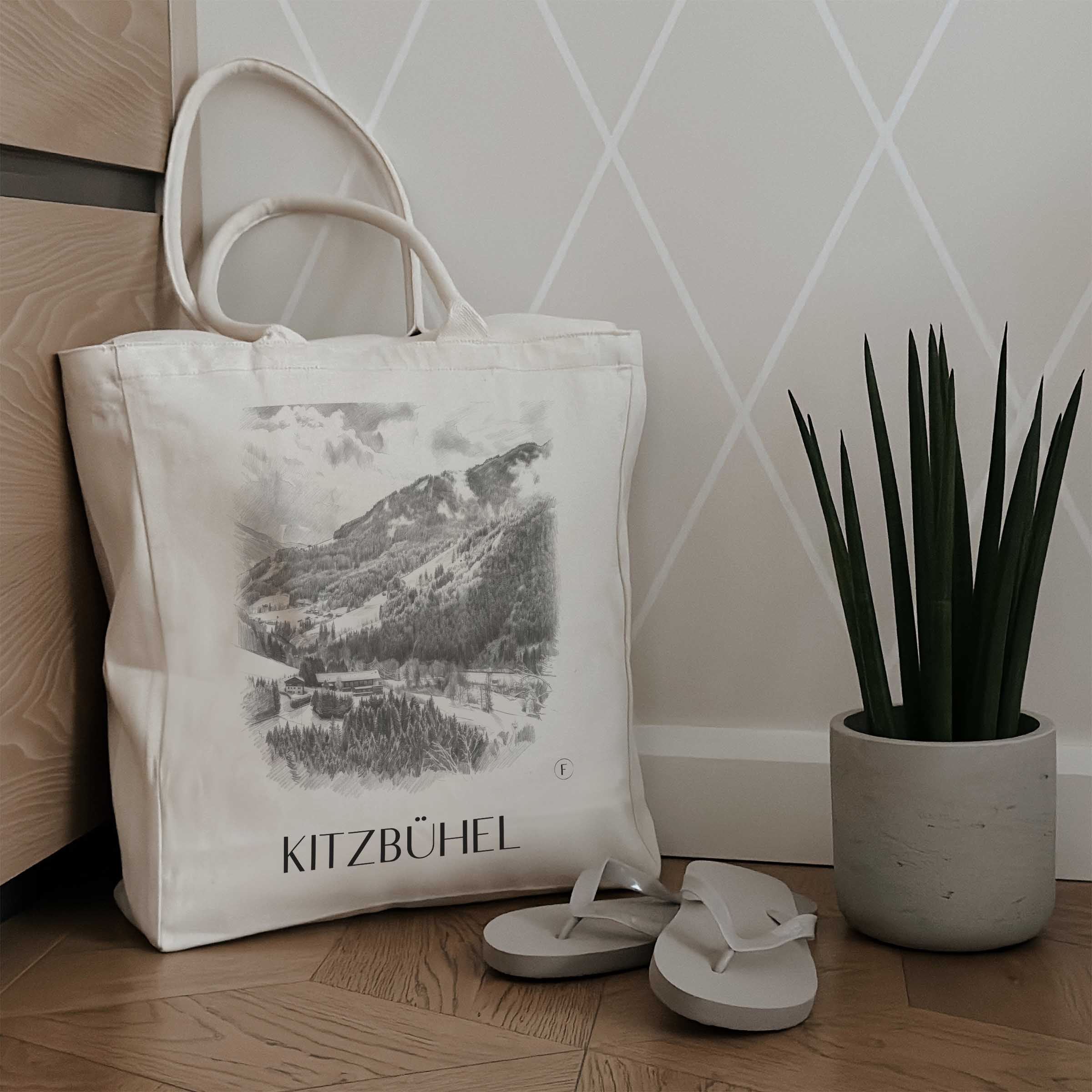 kitzbühel-österreich-einkaufstasche-bleistift-zeichnung-drawing
