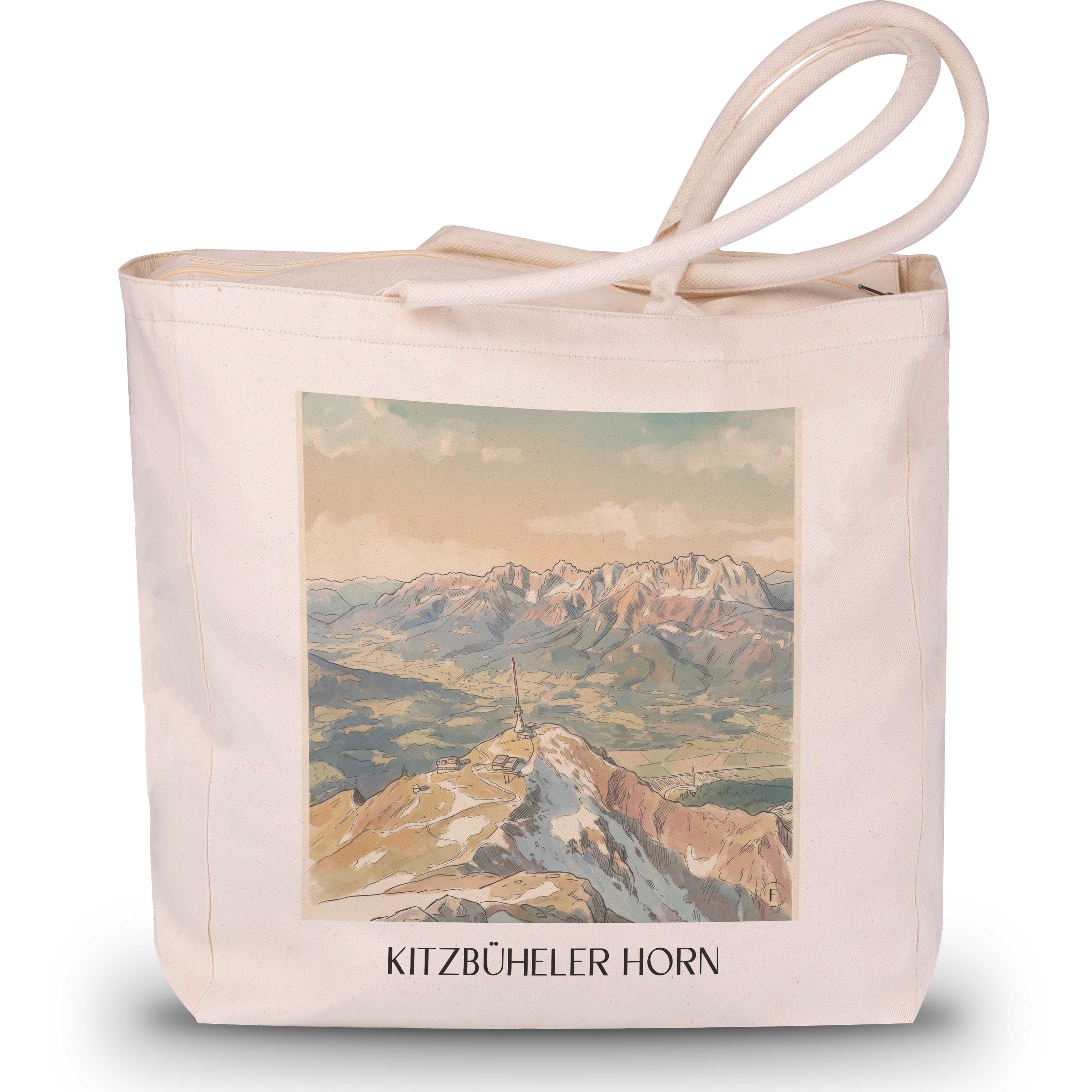 kitzbüheler-horn-österreich-österreich-einkaufstasche-aquarell
