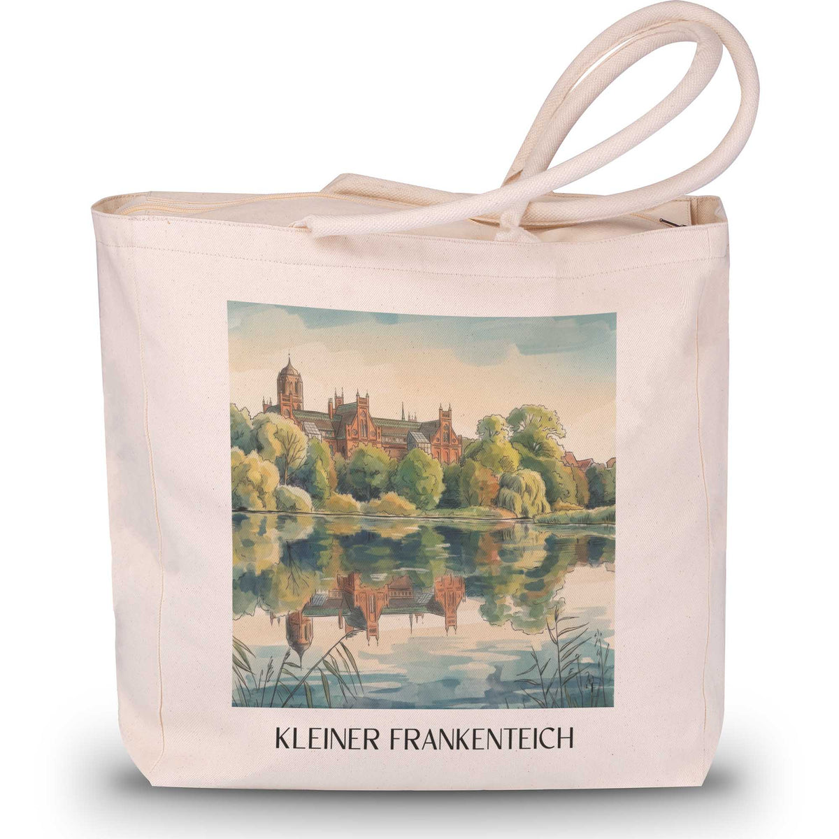 kleiner-frankenteich-stralsund-deutschland-einkaufstasche-aquarell