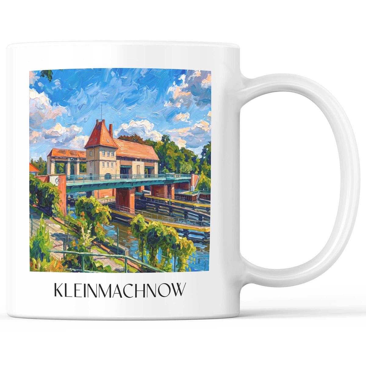 Kleinmachnow Kaffeebecher - Brandenburg - Deutschland Becher - Kaffeetasse im Ölgemälde Stil