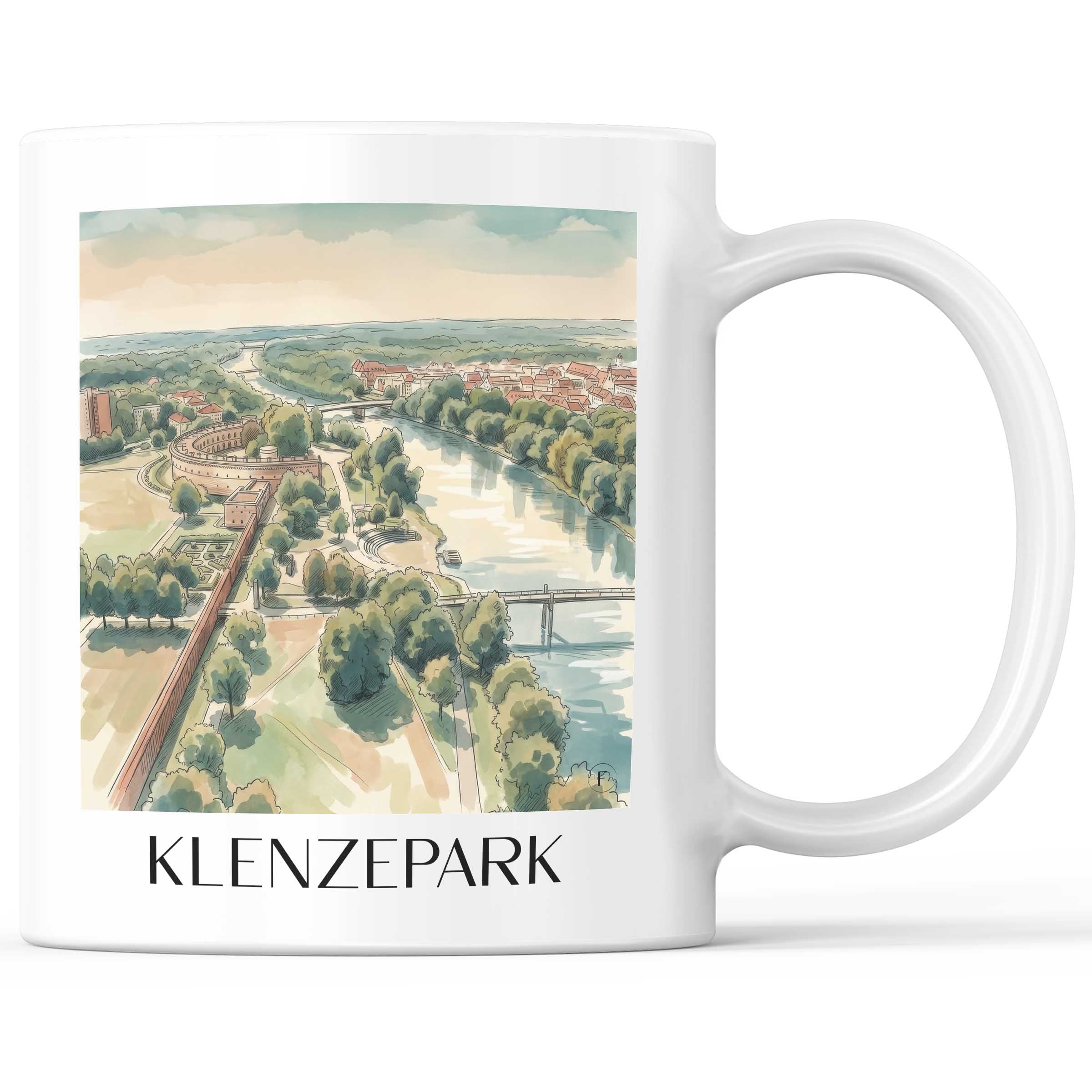 klenzepark-ingolstadt-deutschland-kaffeebecher-aquarell