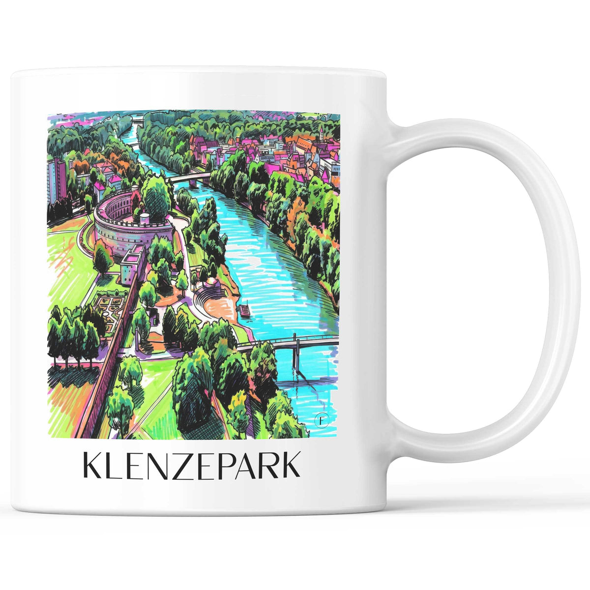 Klenzepark Kaffeebecher - Ingolstadt - Deutschland Becher - Kaffeetasse im Tag Graffiti Stil - favplace
