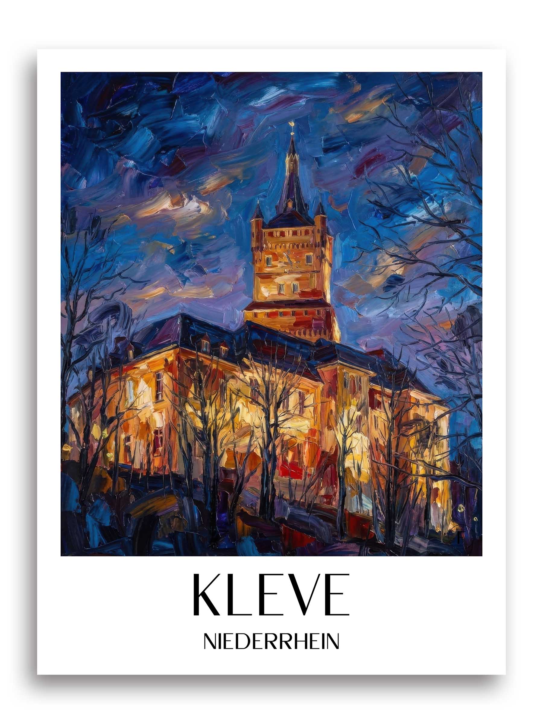 kleve-niederrhein-deutschland-poster-oil-painting-oelgemaelde