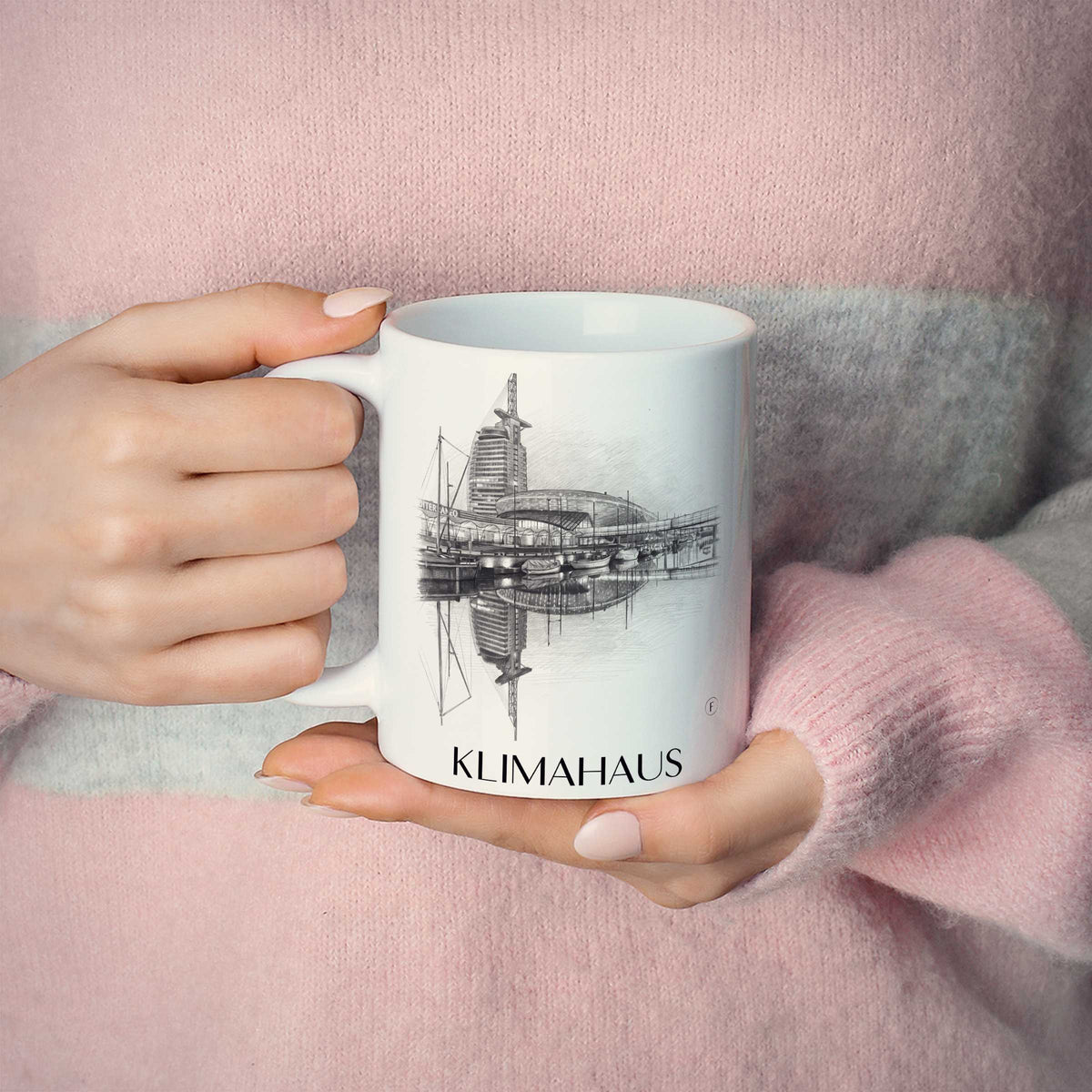 klimahaus-bremerhaven-deutschland-kaffeebecher-bleistift-zeichnung-drawing