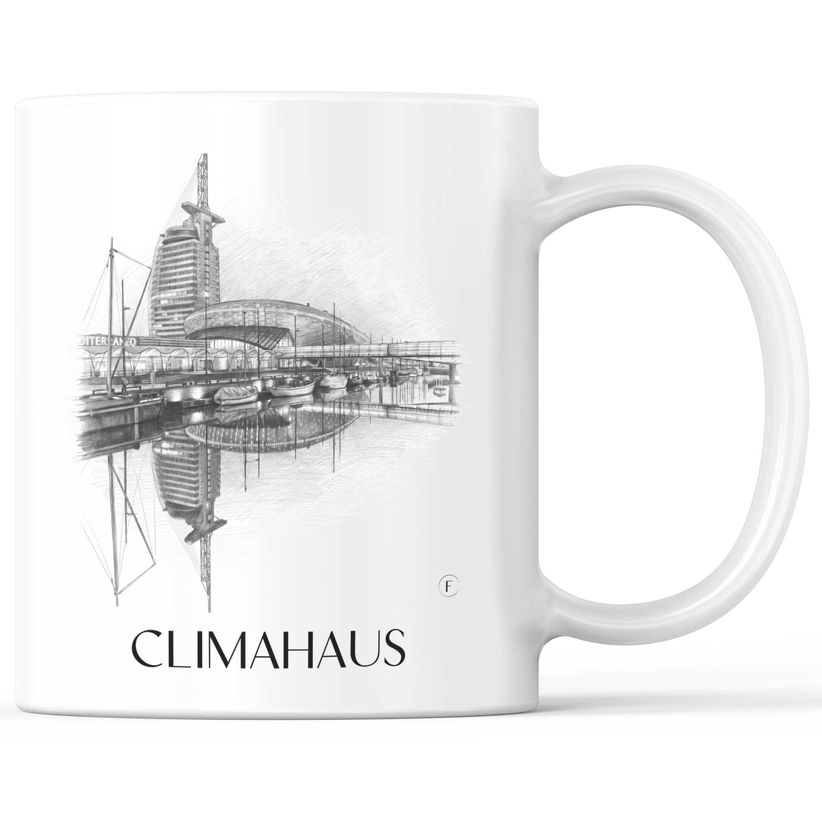 Klimahaus Kaffeebecher - Bremerhaven - Deutschland Becher - Kaffeetasse im Zeichnung Stil