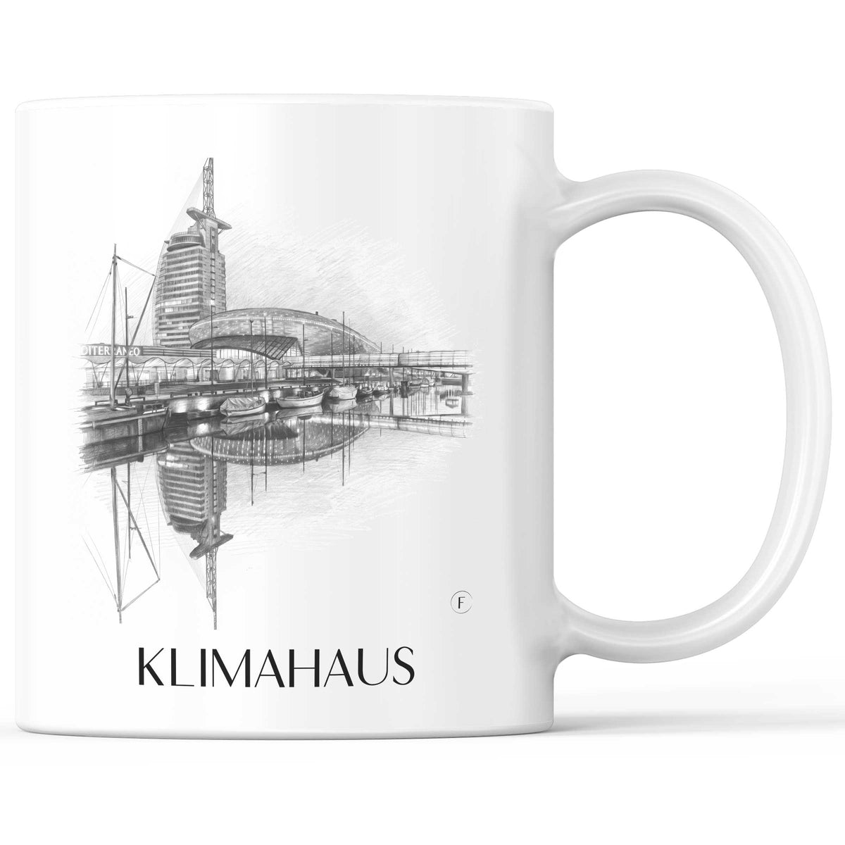 Klimahaus Kaffeebecher - Bremerhaven - Deutschland Becher - Kaffeetasse im Zeichnung Stil