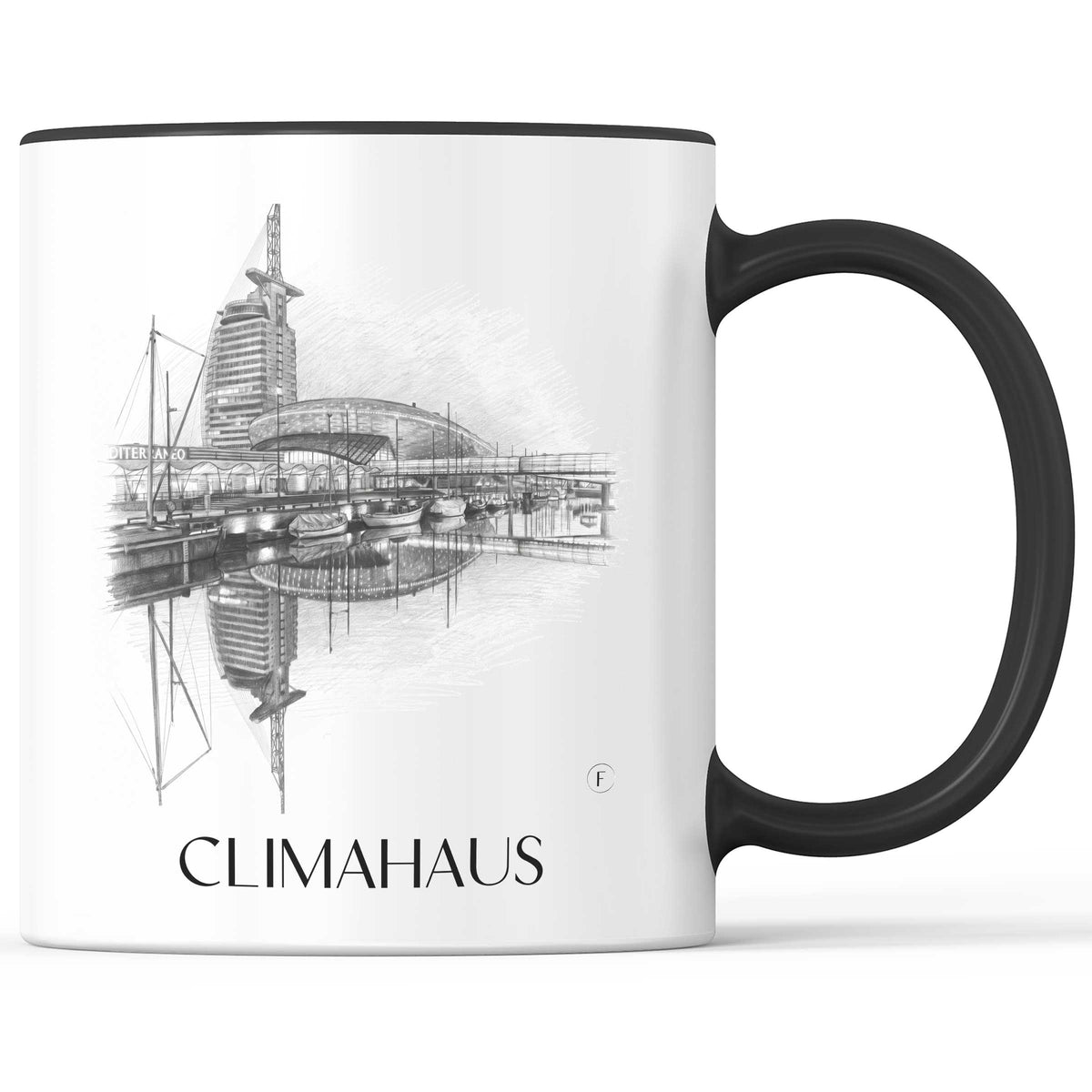 Klimahaus Kaffeebecher - Bremerhaven - Deutschland Becher - Kaffeetasse im Zeichnung Stil