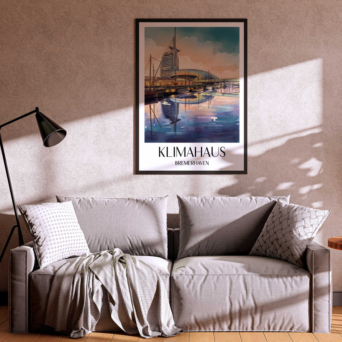 klimahaus-bremerhaven-deutschland-poster-aquarell