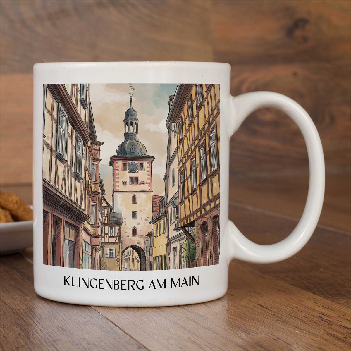 klingenberg-am-main-spessart-deutschland-kaffeebecher-aquarell
