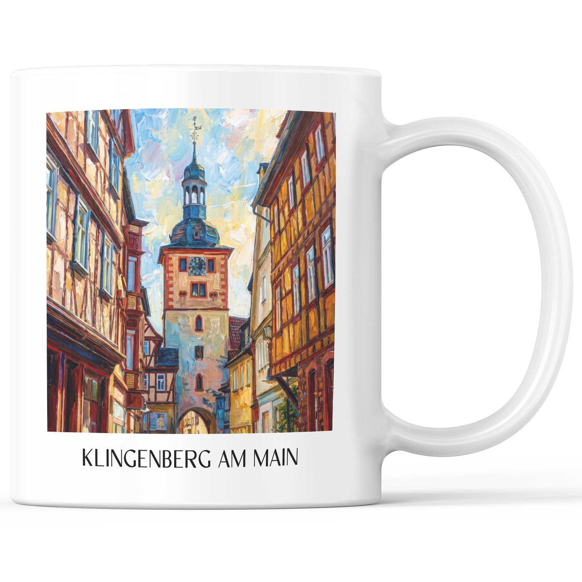 klingenberg-am-main-spessart-deutschland-kaffeebecher-oil-painting-oelgemaelde