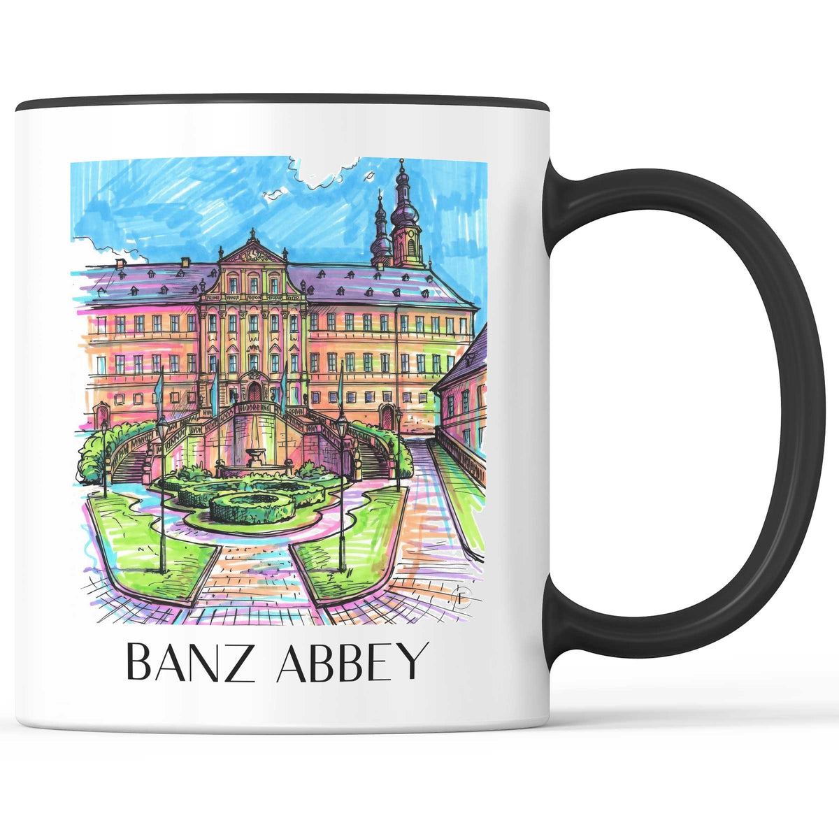 Kloster Banz - Deutschland Becher - Kaffeetasse im Tag Graffiti Stil - favplace