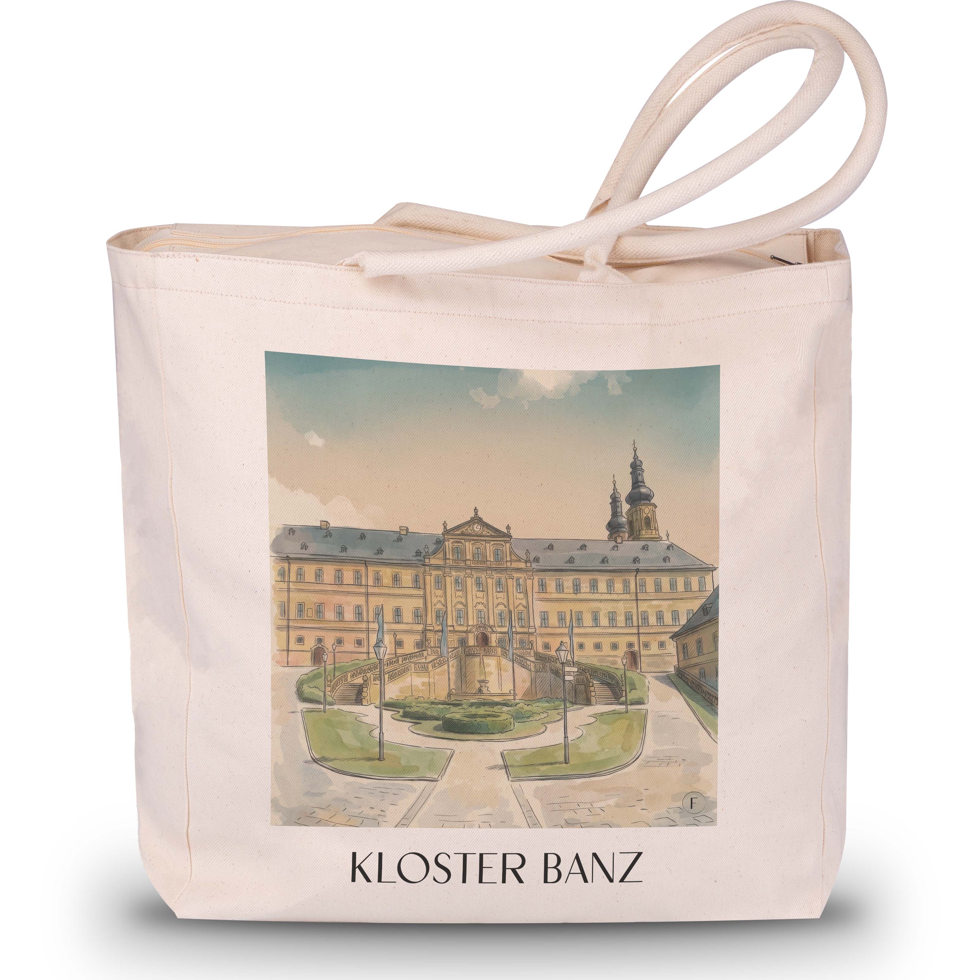 kloster-banz-deutschland-einkaufstasche-aquarell