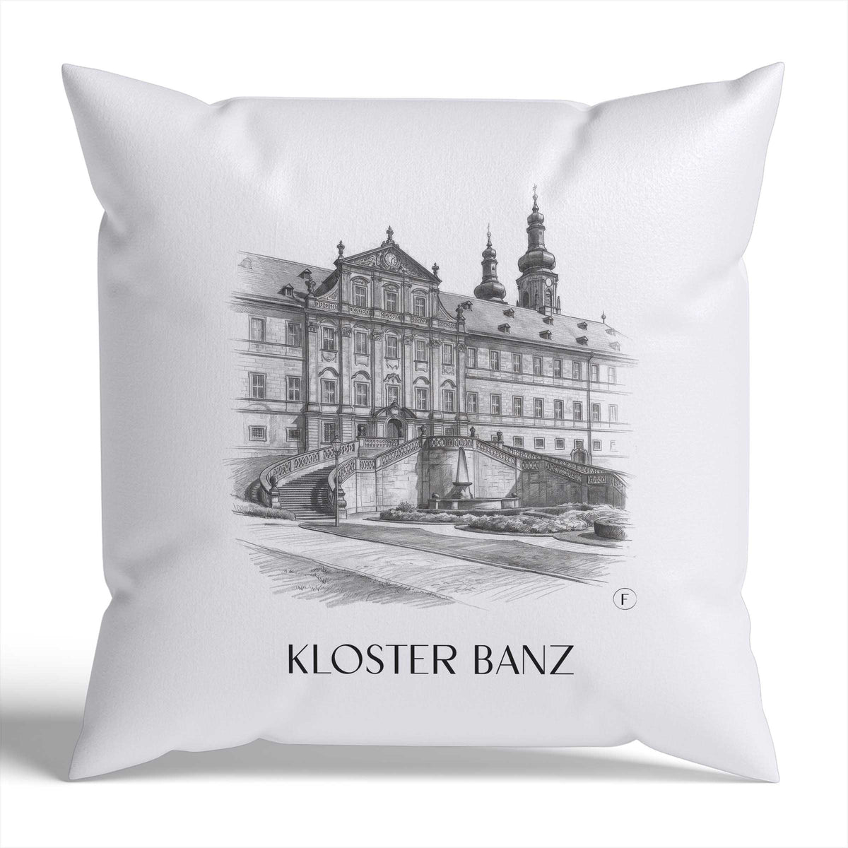 kloster-banz-deutschland-deutschland-kissenbezug-bleistift-zeichnung-drawing