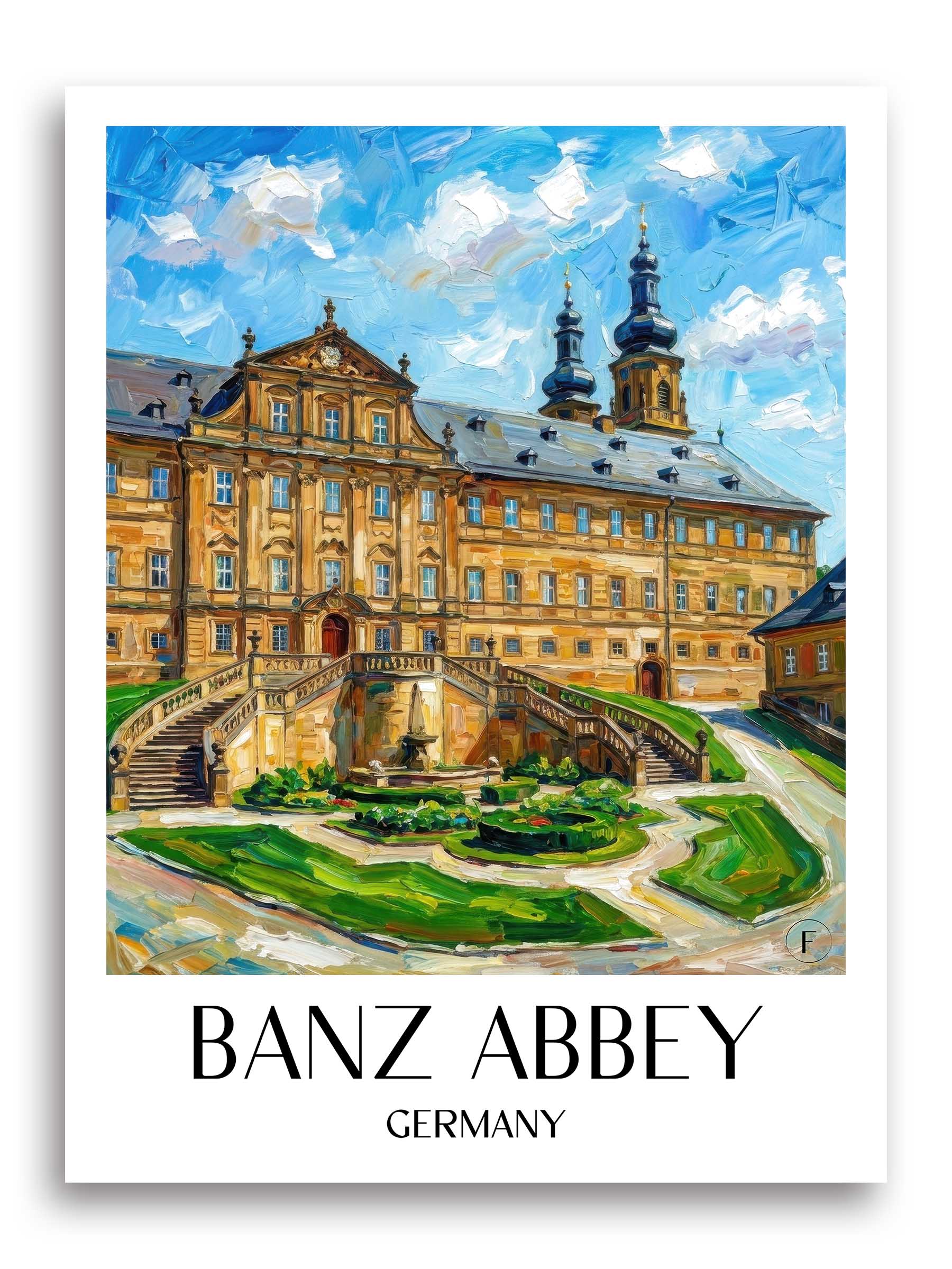 Kloster Banz Poster - - Deutschland Kunstdruck - Ölgemälde von A4 bis A1 - favplace