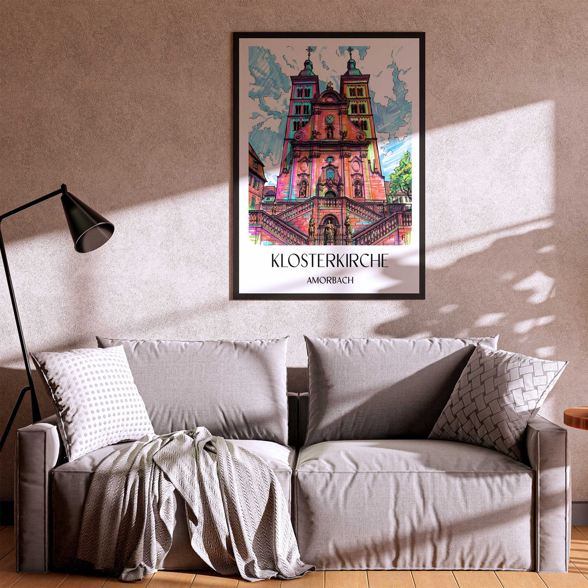 klosterkirche--amorbach-deutschland-poster-graffiti