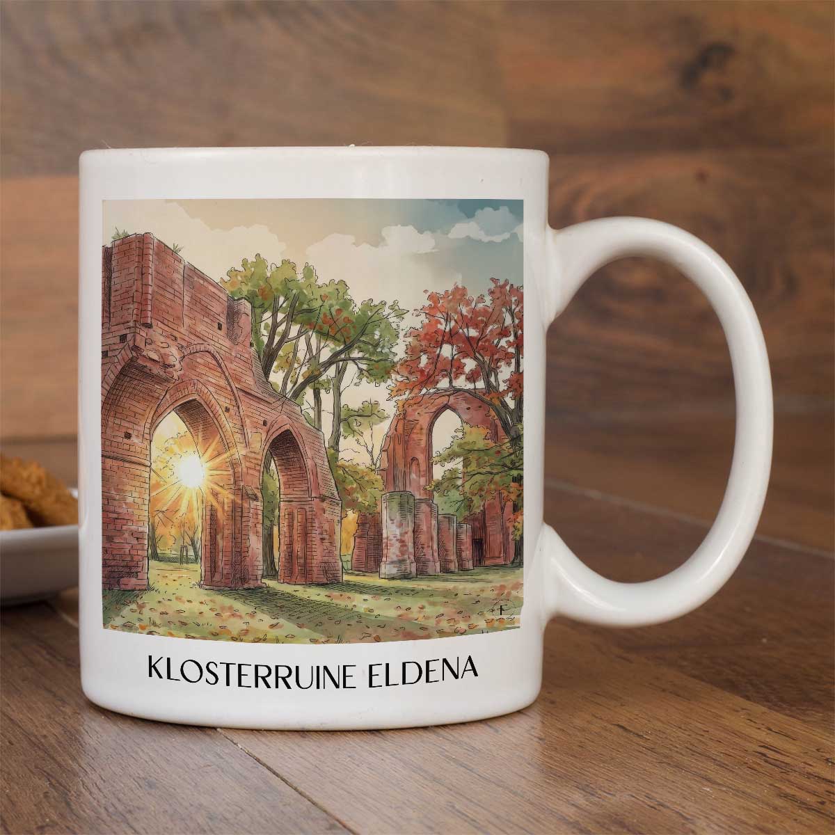 klosterruine-eldena-greifswald-deutschland-kaffeebecher-aquarell