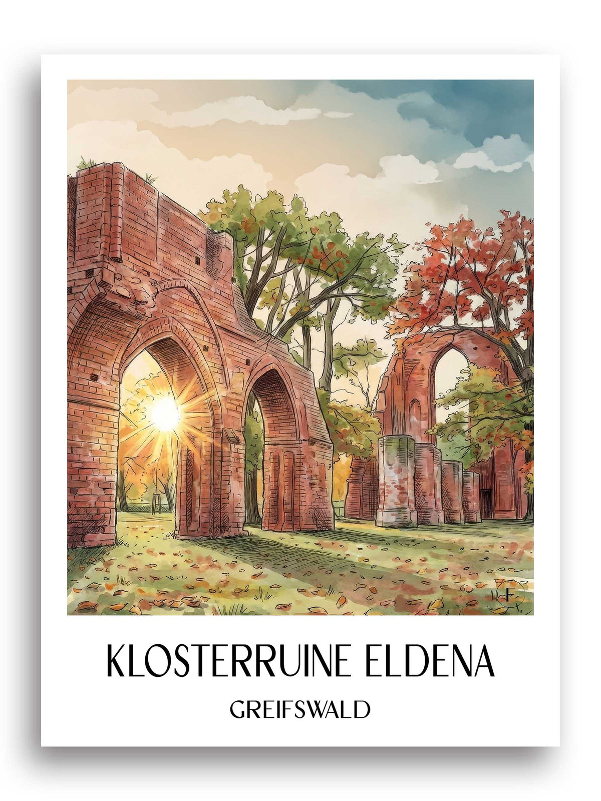 klosterruine-eldena-greifswald-deutschland-poster-aquarell