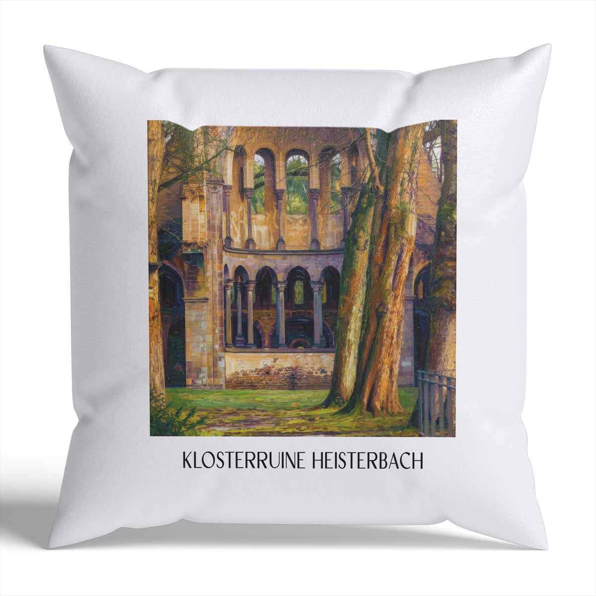 klosterruine-heisterbach-königswinter-deutschland-kissenbezug-oil-painting-oelgemaelde