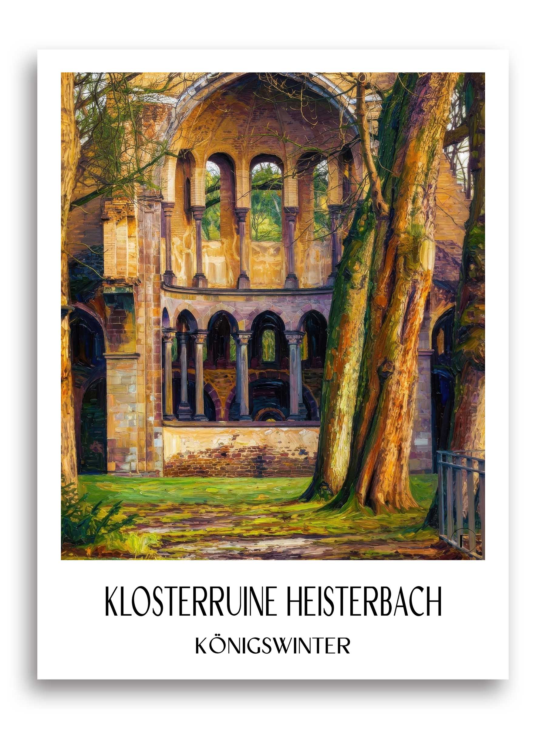 klosterruine-heisterbach-königswinter-deutschland-poster-oil-painting-oelgemaelde