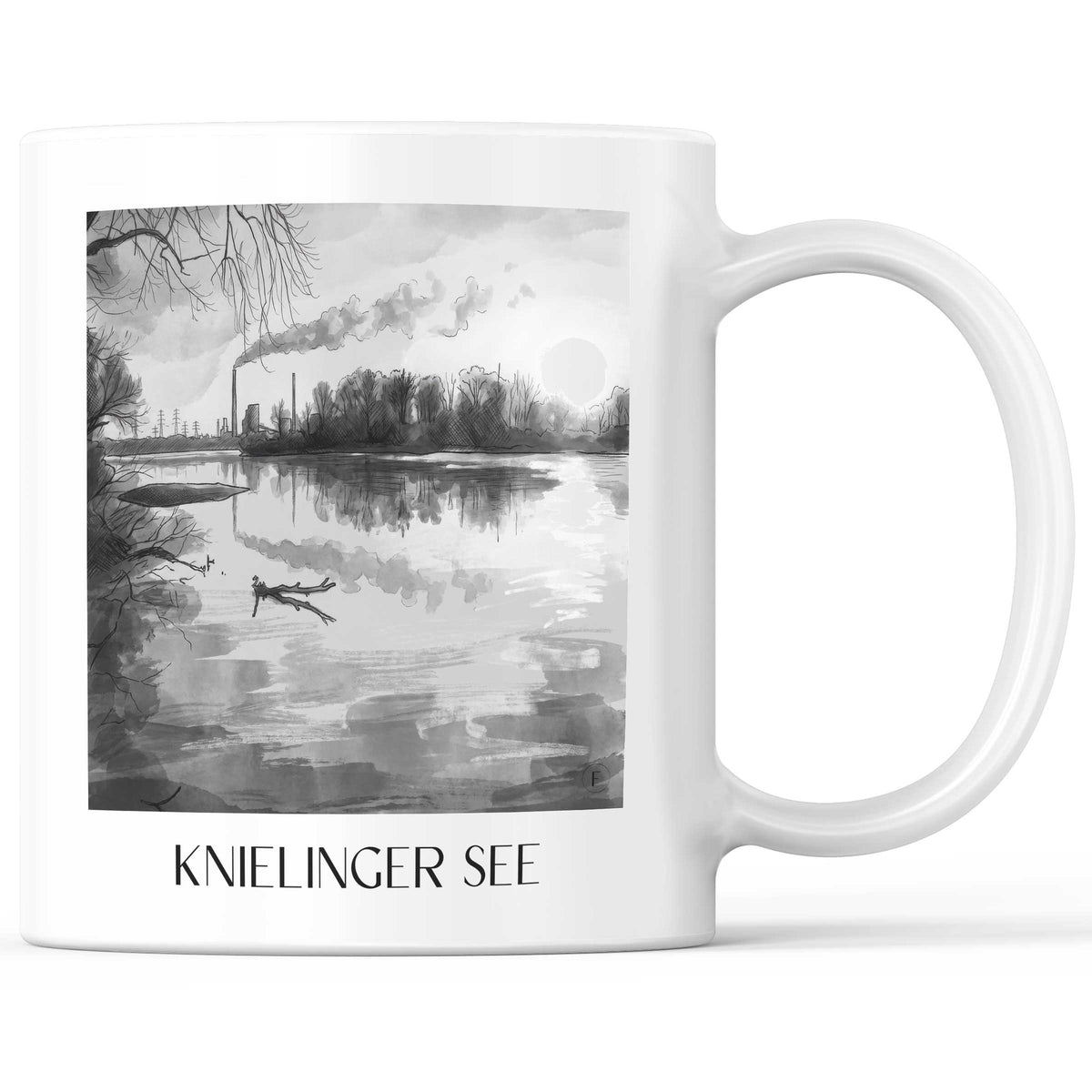 knielinger-see-karlsruhe-deutschland-kaffeebecher-aquarell-schwarz-weiss