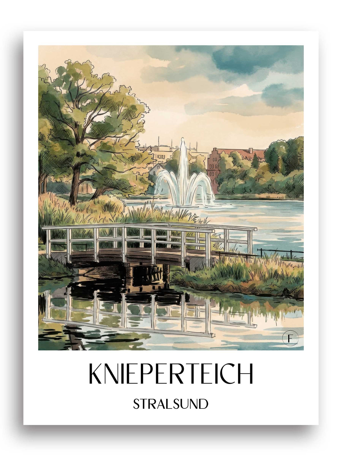 knieperteich-stralsund-deutschland-poster-aquarell