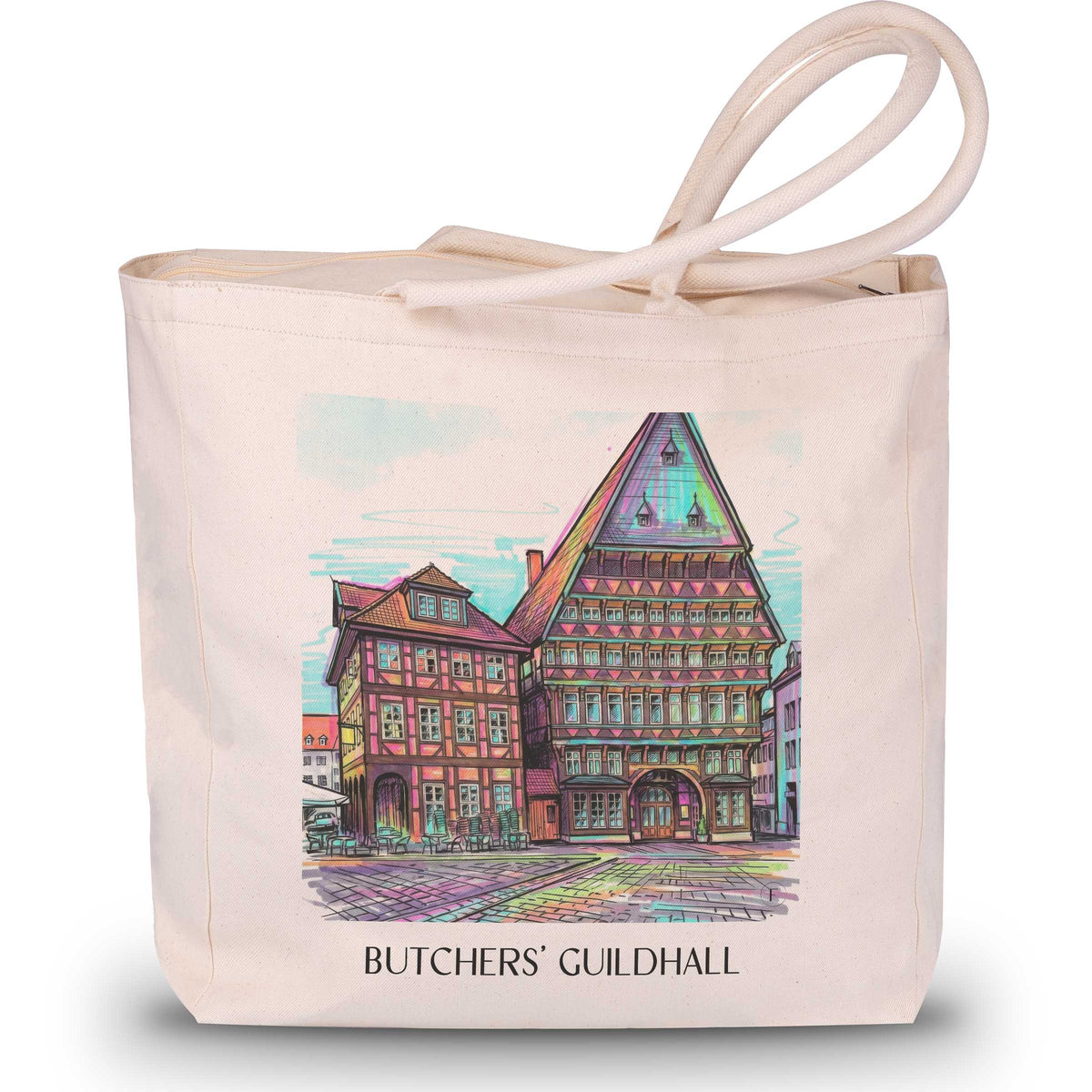 Knochenhaueramtshaus Shopping Tasche - Hildesheim - Deutschland Tote Bag - Einkaufstasche im Tag Graffiti Stil - favplace