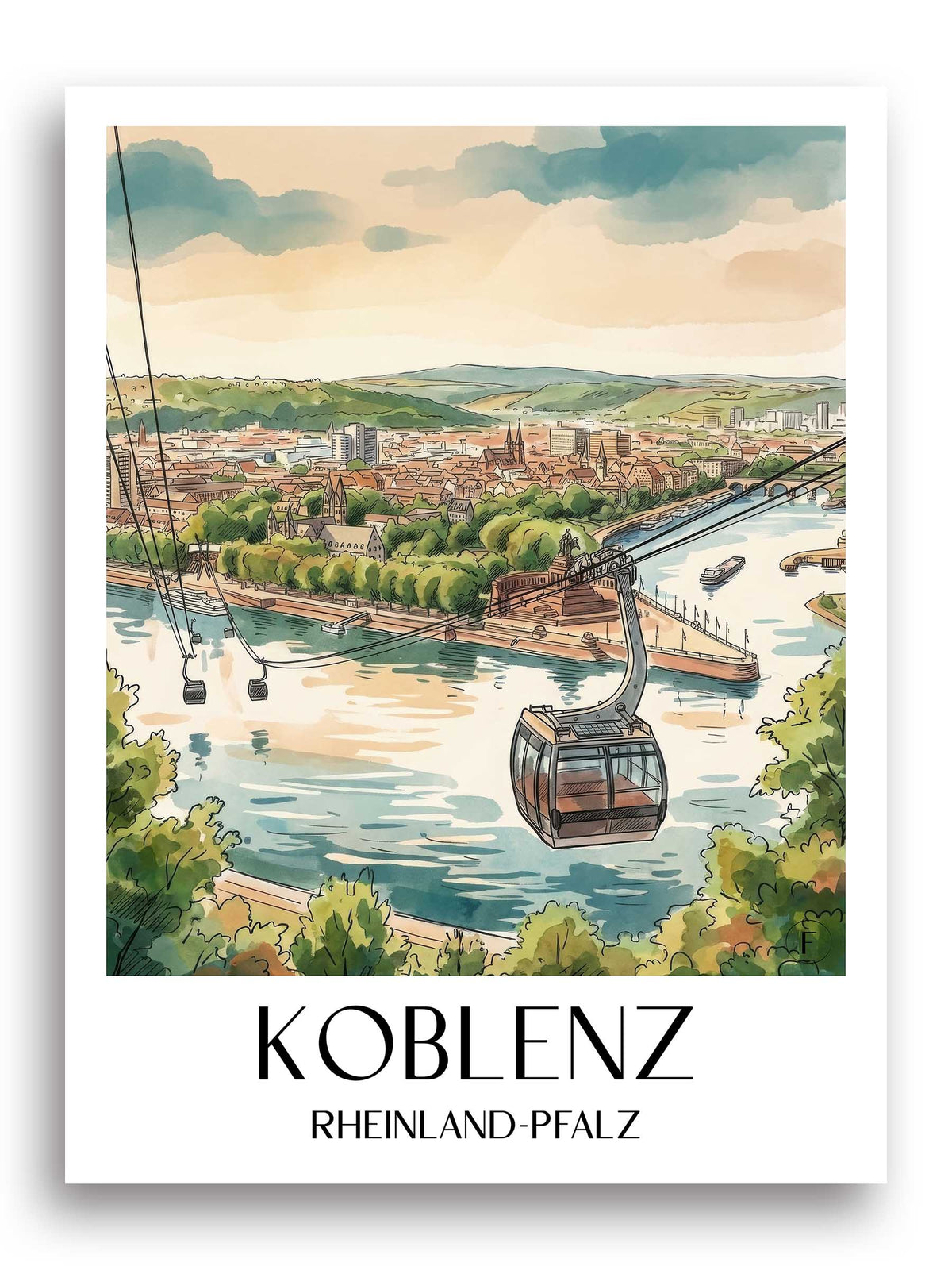 koblenz-rheinland-pfalz-deutschland-poster-aquarell