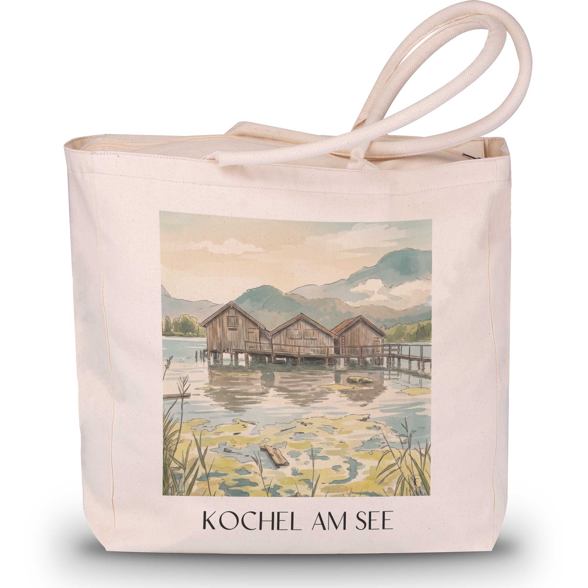 kochel-am-see-tölzer-land-deutschland-einkaufstasche-aquarell