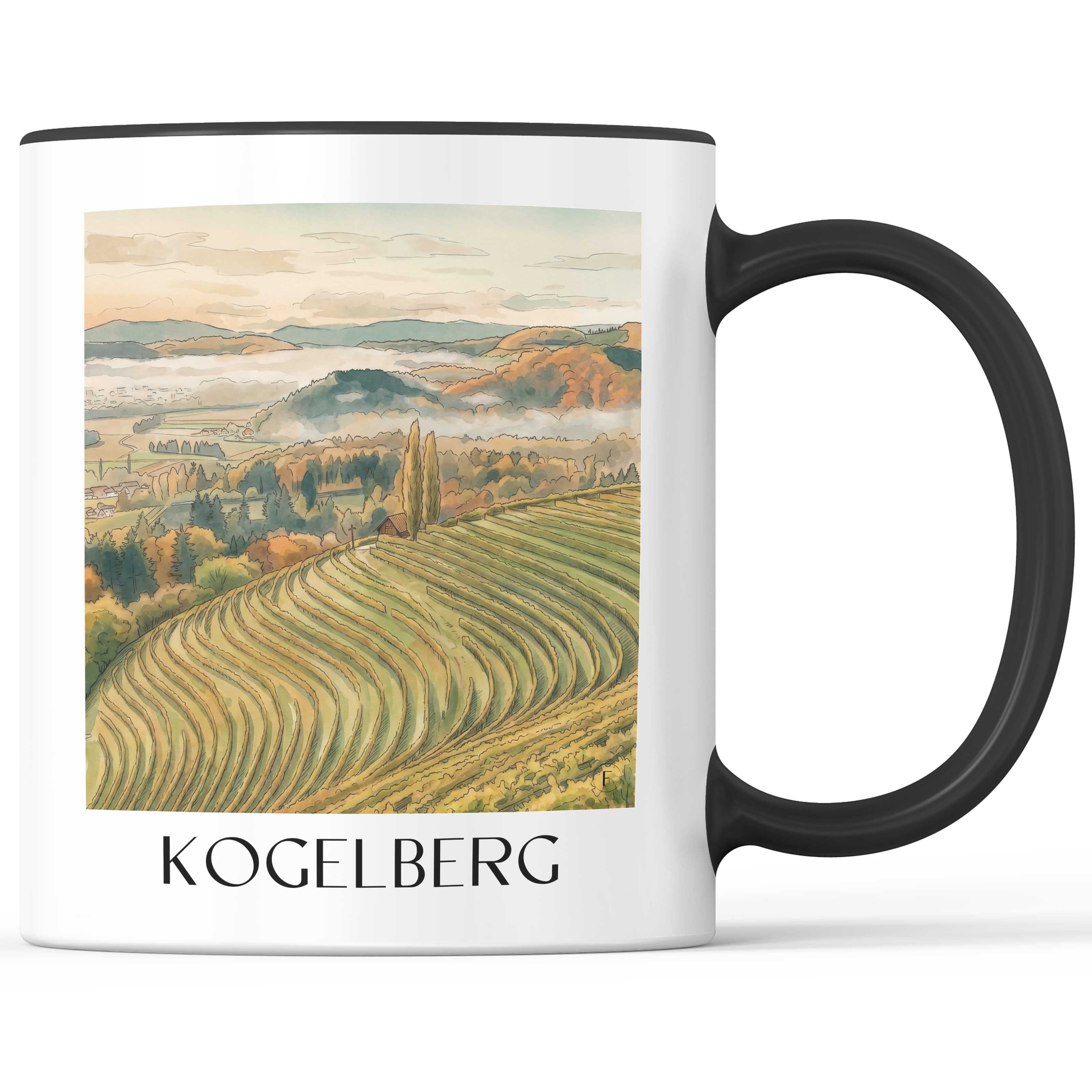 kogelberg-steiermark-österreich-kaffeebecher-aquarell