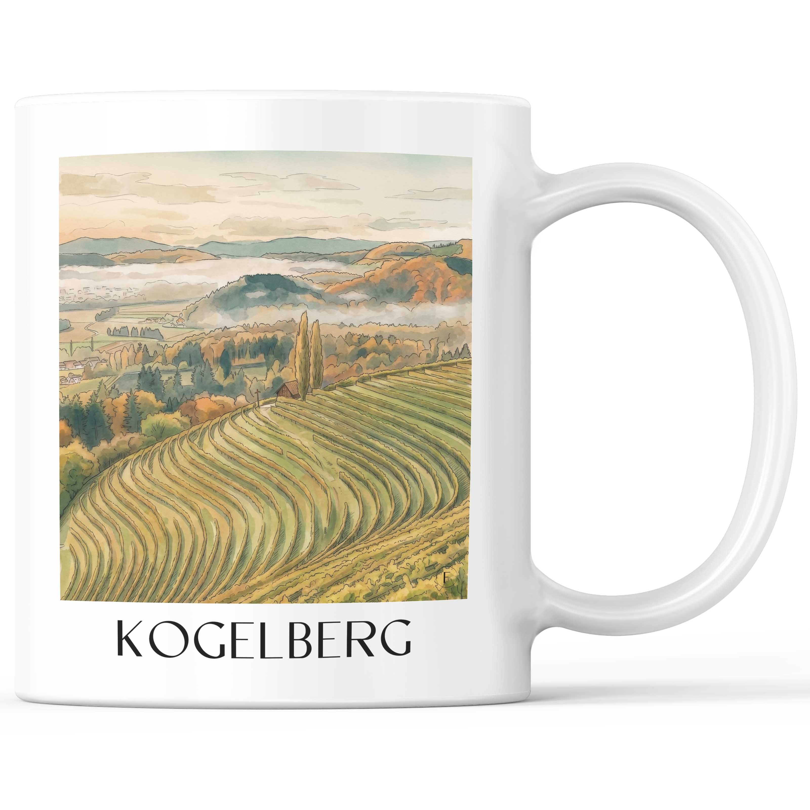 kogelberg-steiermark-österreich-kaffeebecher-aquarell