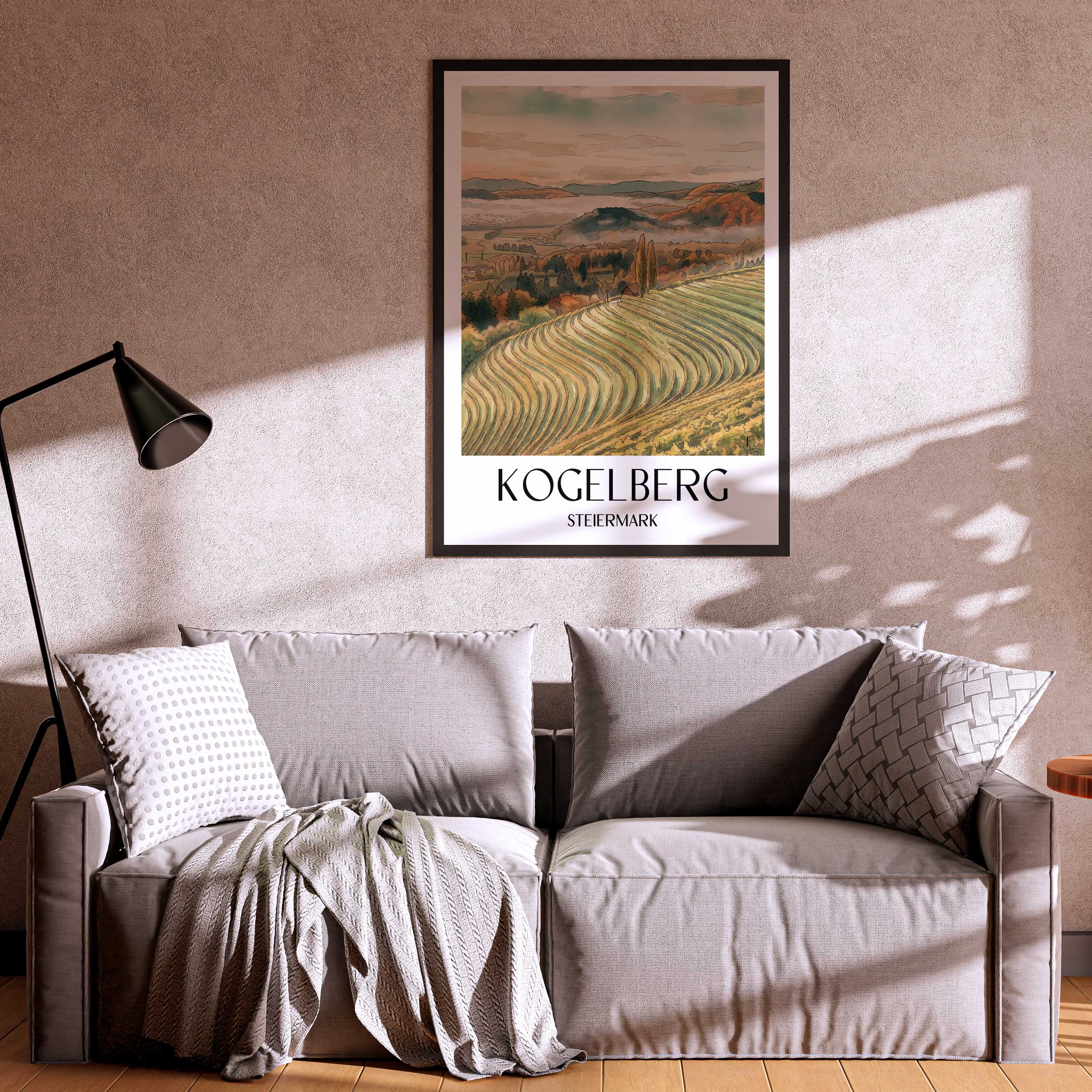 kogelberg-steiermark-österreich-poster-aquarell