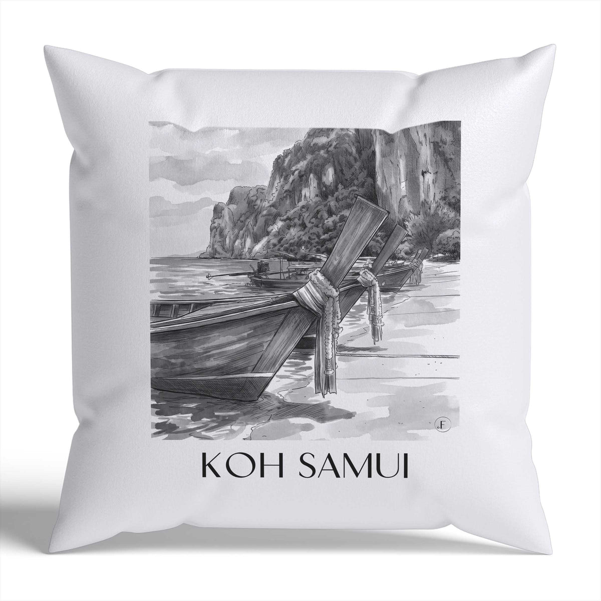 koh-samui-thailand-thailand-kissenbezug-aquarell-schwarz-weiss
