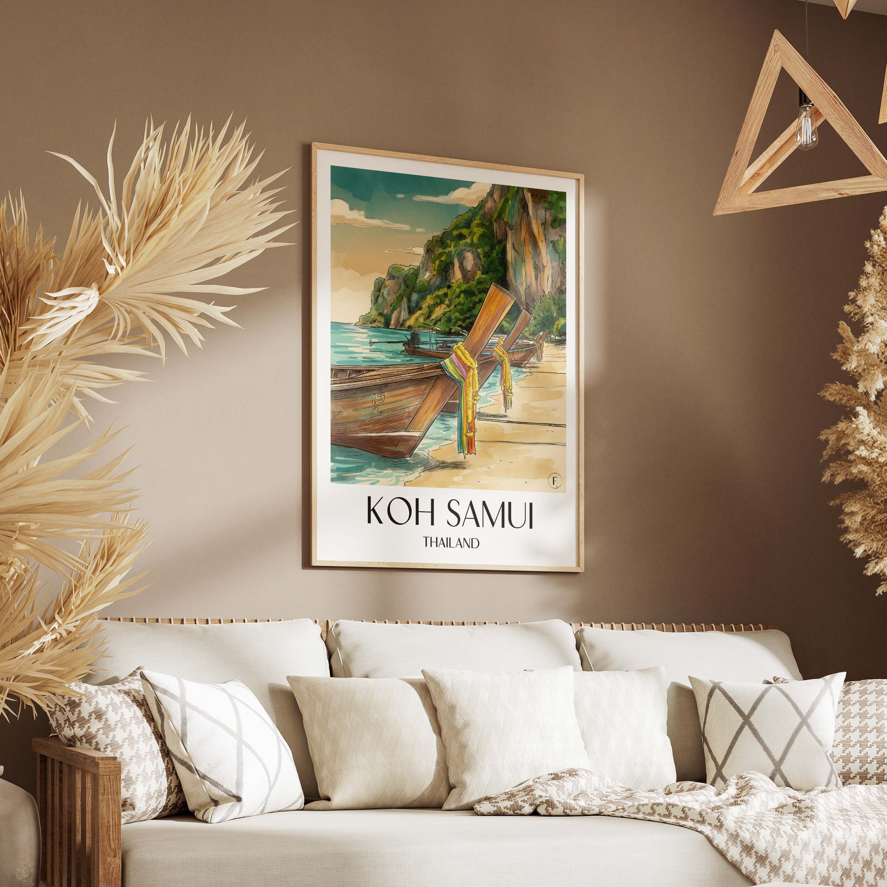 koh-samui-thailand-poster-aquarell