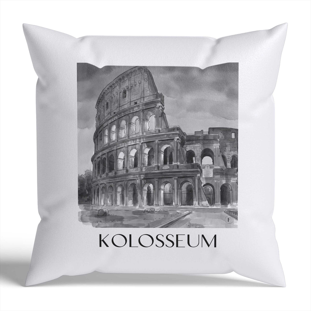 kolosseum-rom-italien-kissenbezug-aquarell-schwarz-weiss
