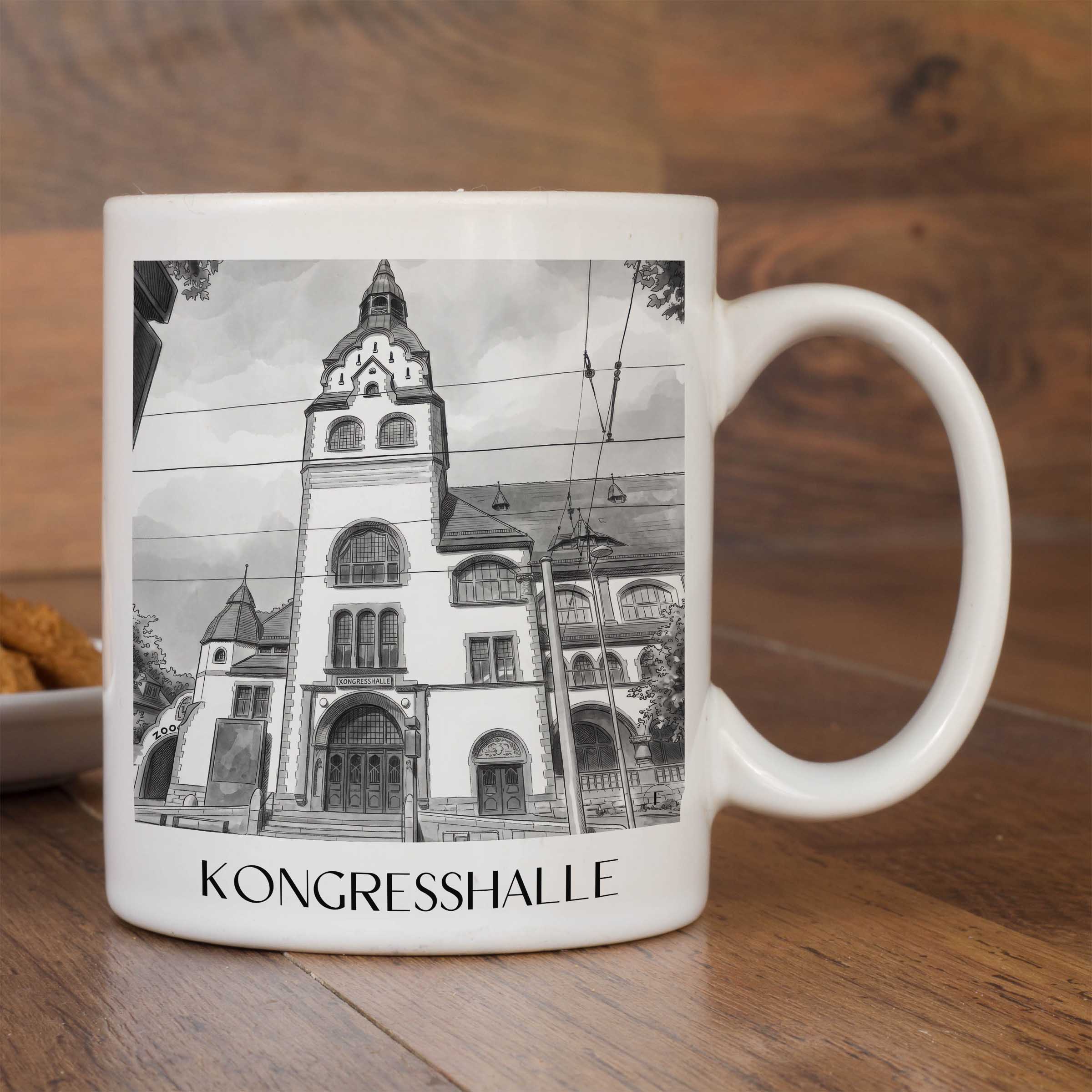 kongresshalle-leipzig-deutschland-kaffeebecher-aquarell-schwarz-weiss