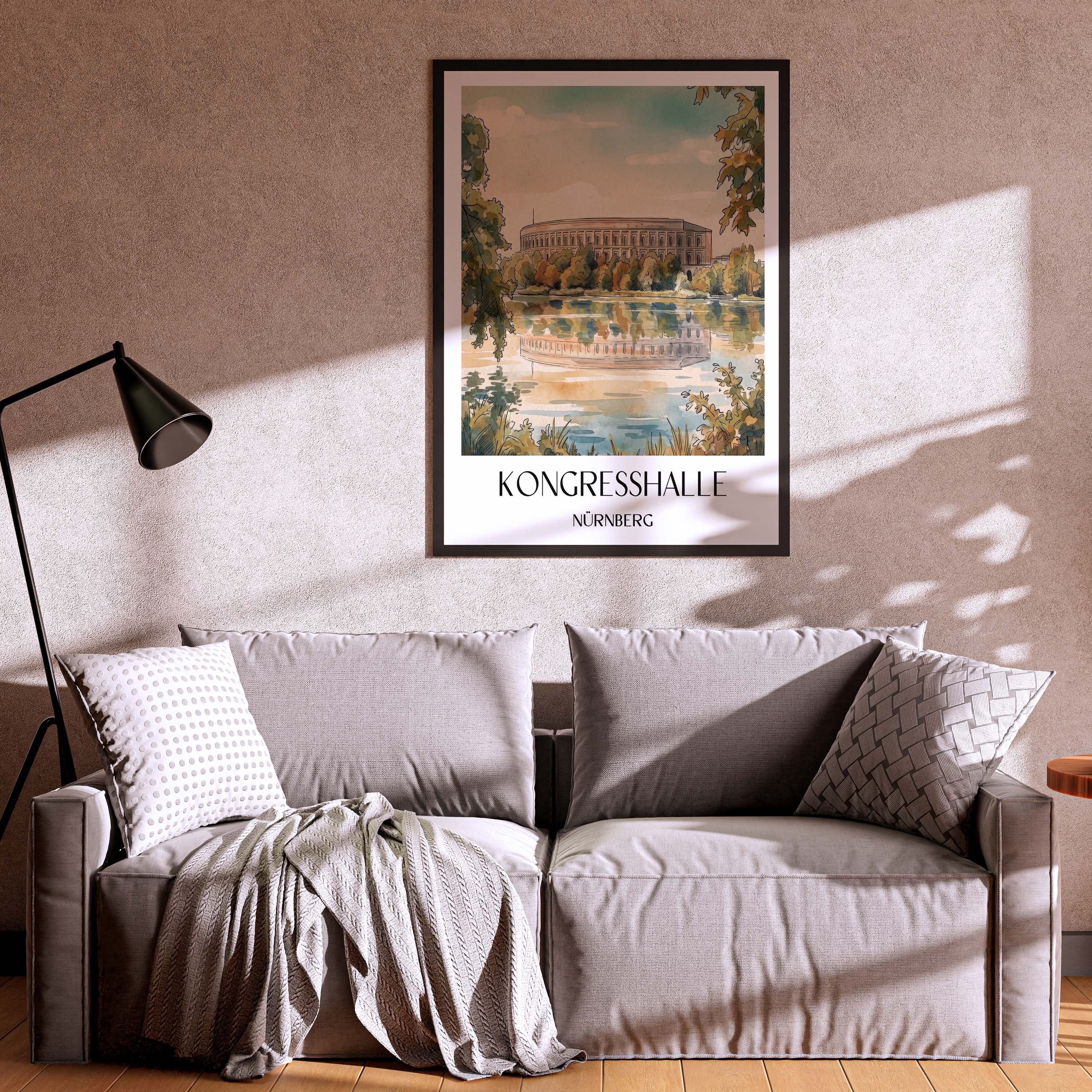 kongresshalle-nürnberg-deutschland-poster-aquarell