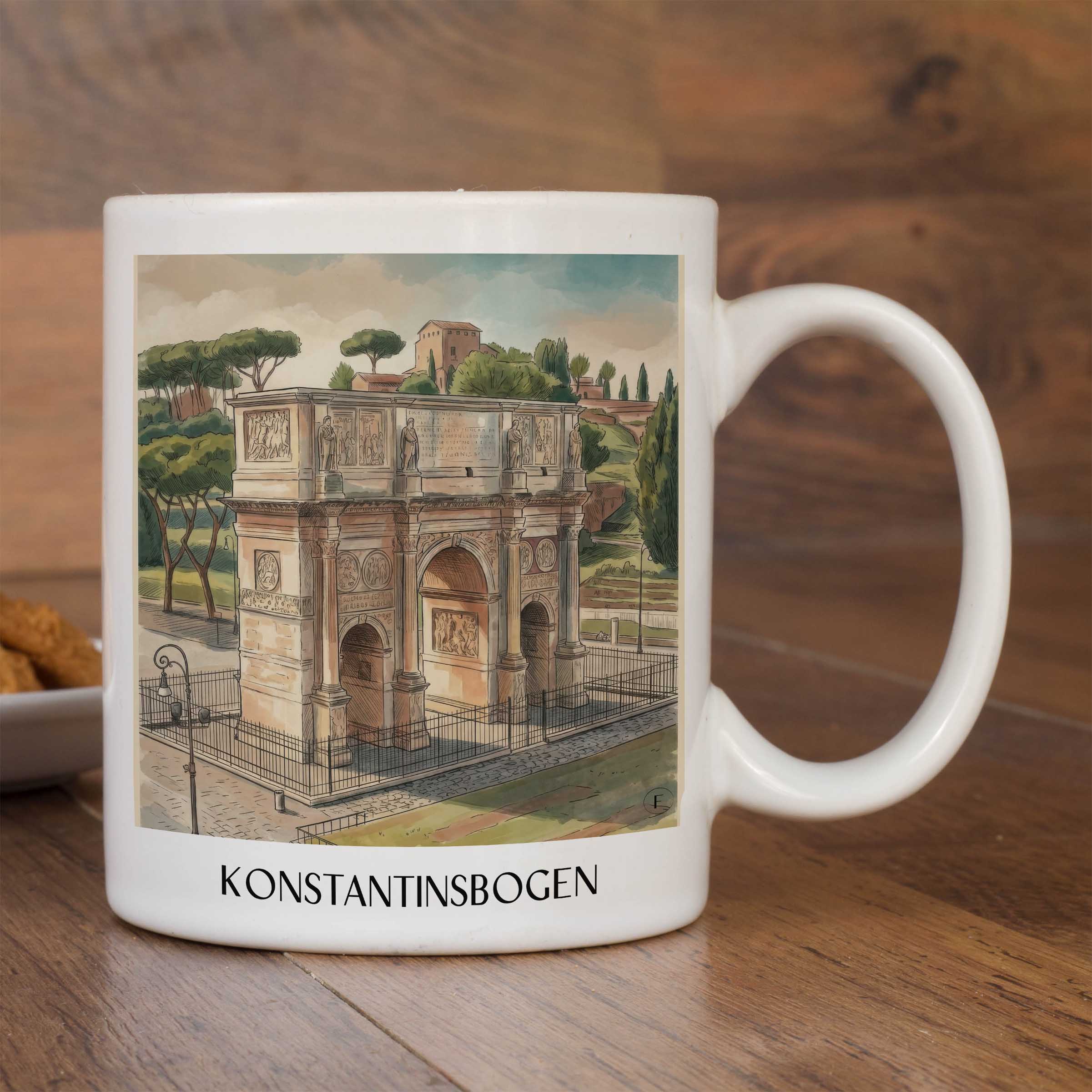 konstantinsbogen-rom-italien-kaffeebecher-aquarell